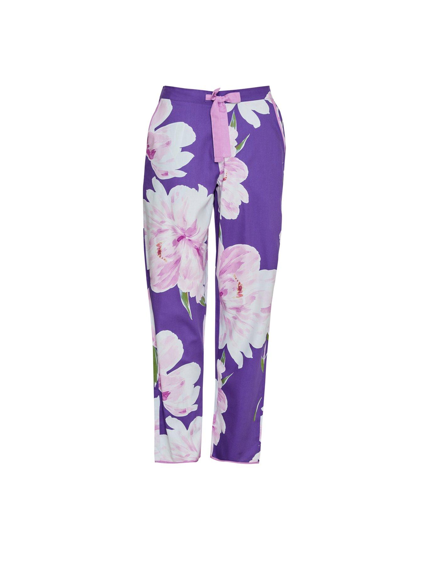 cyberjammies-purple-floral-print-pyjama-bottomsback