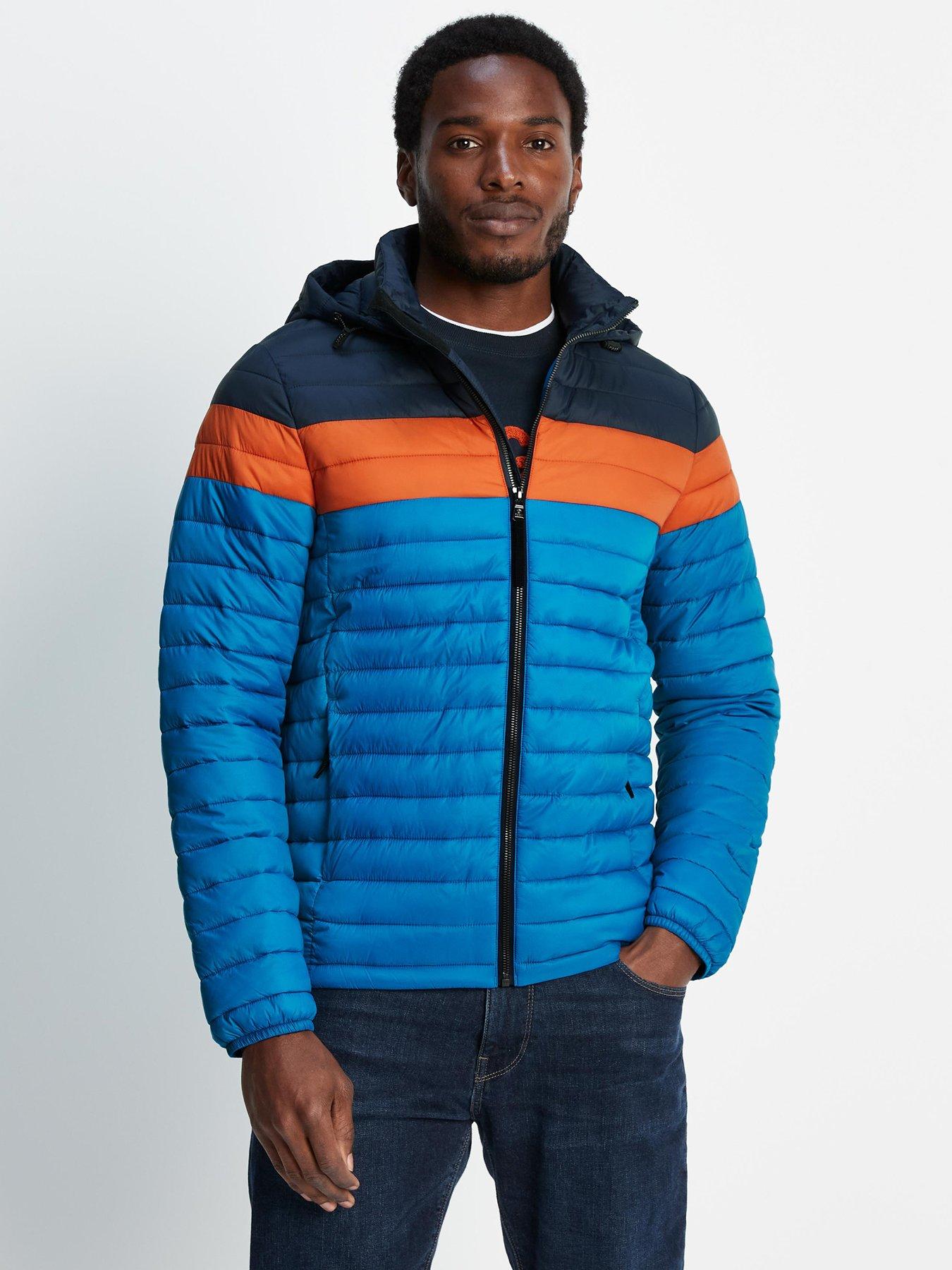 Mens orange padded jacket sale