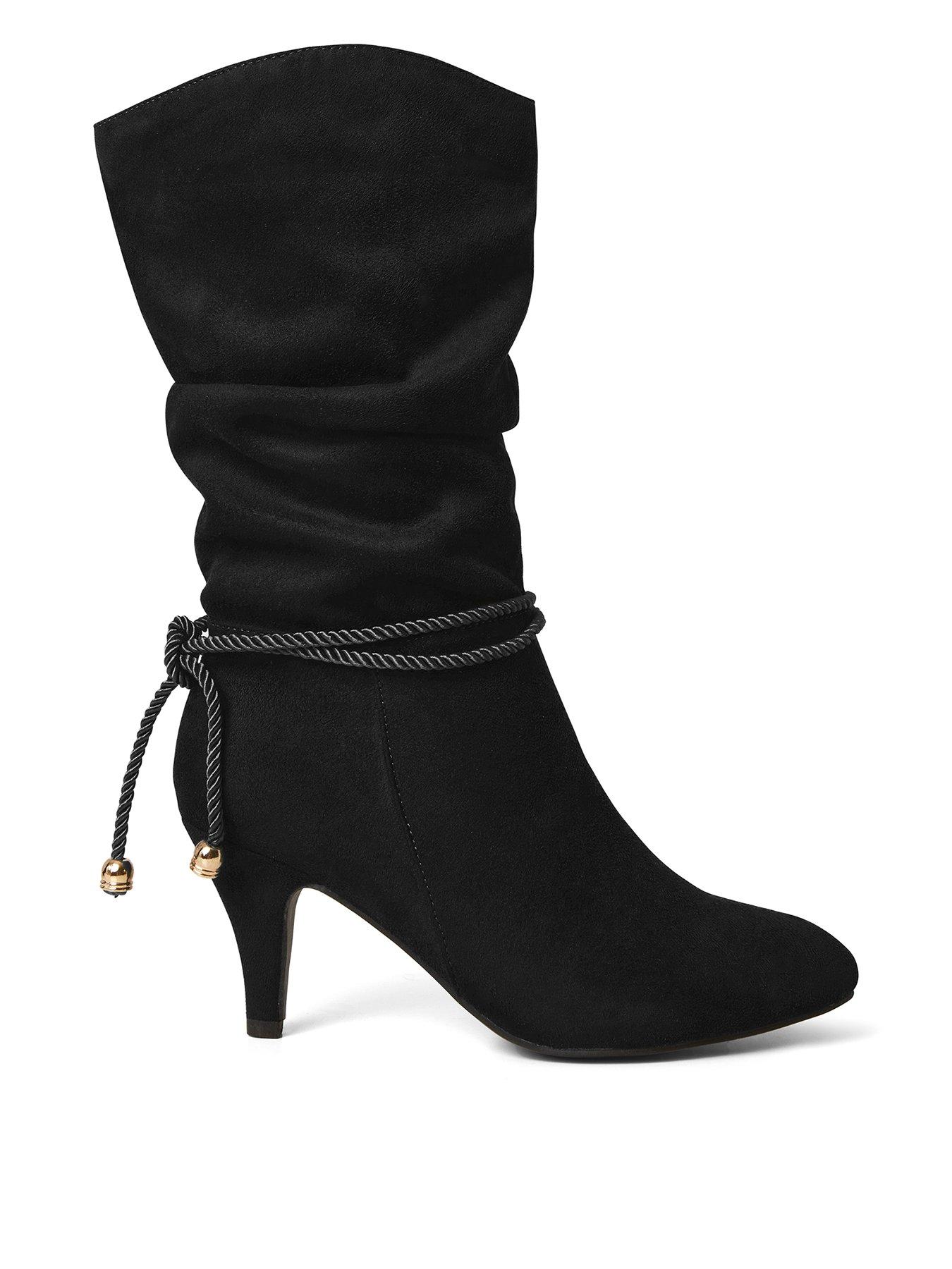 Black womens slouch store boots