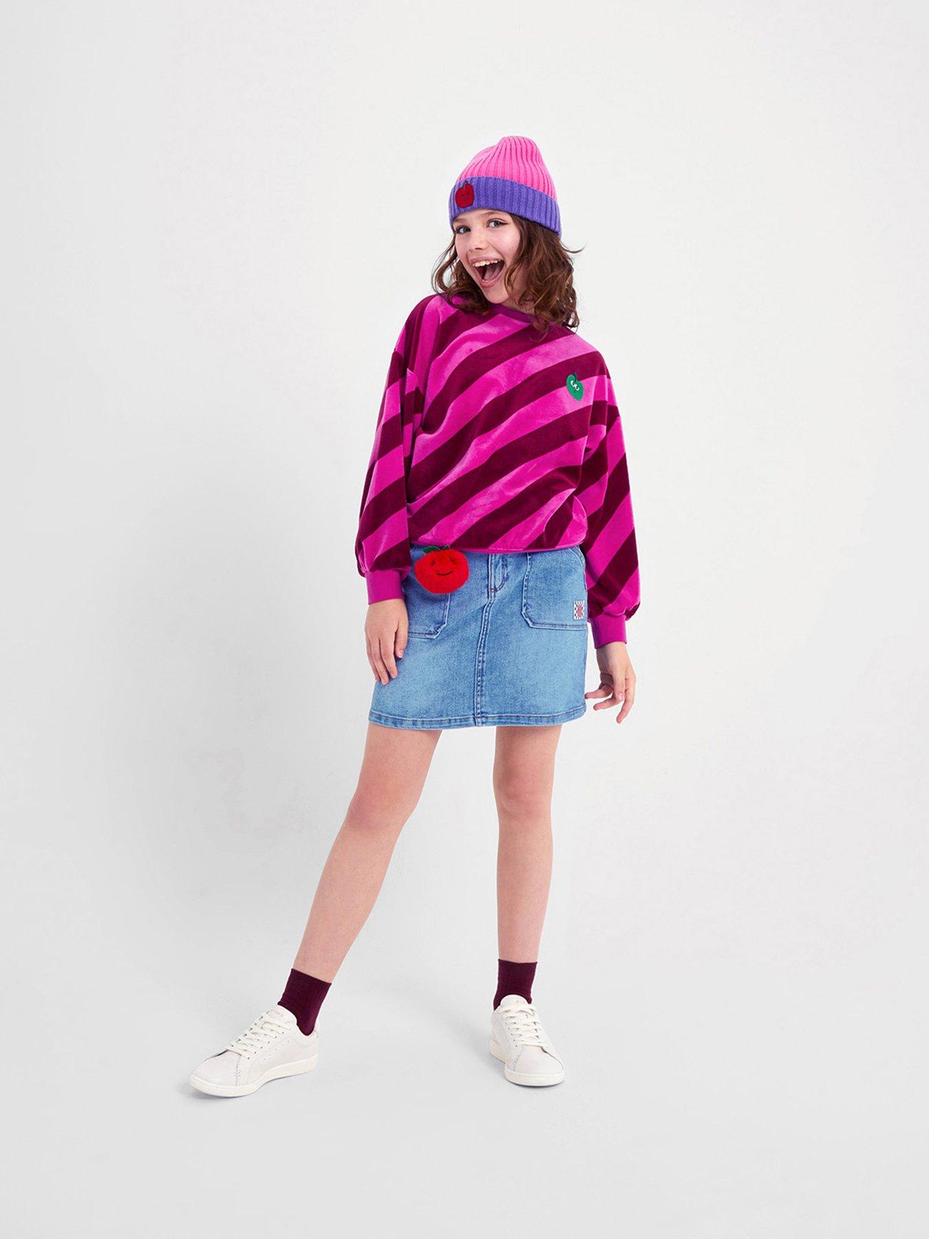 Girls Denim Skirt Blue