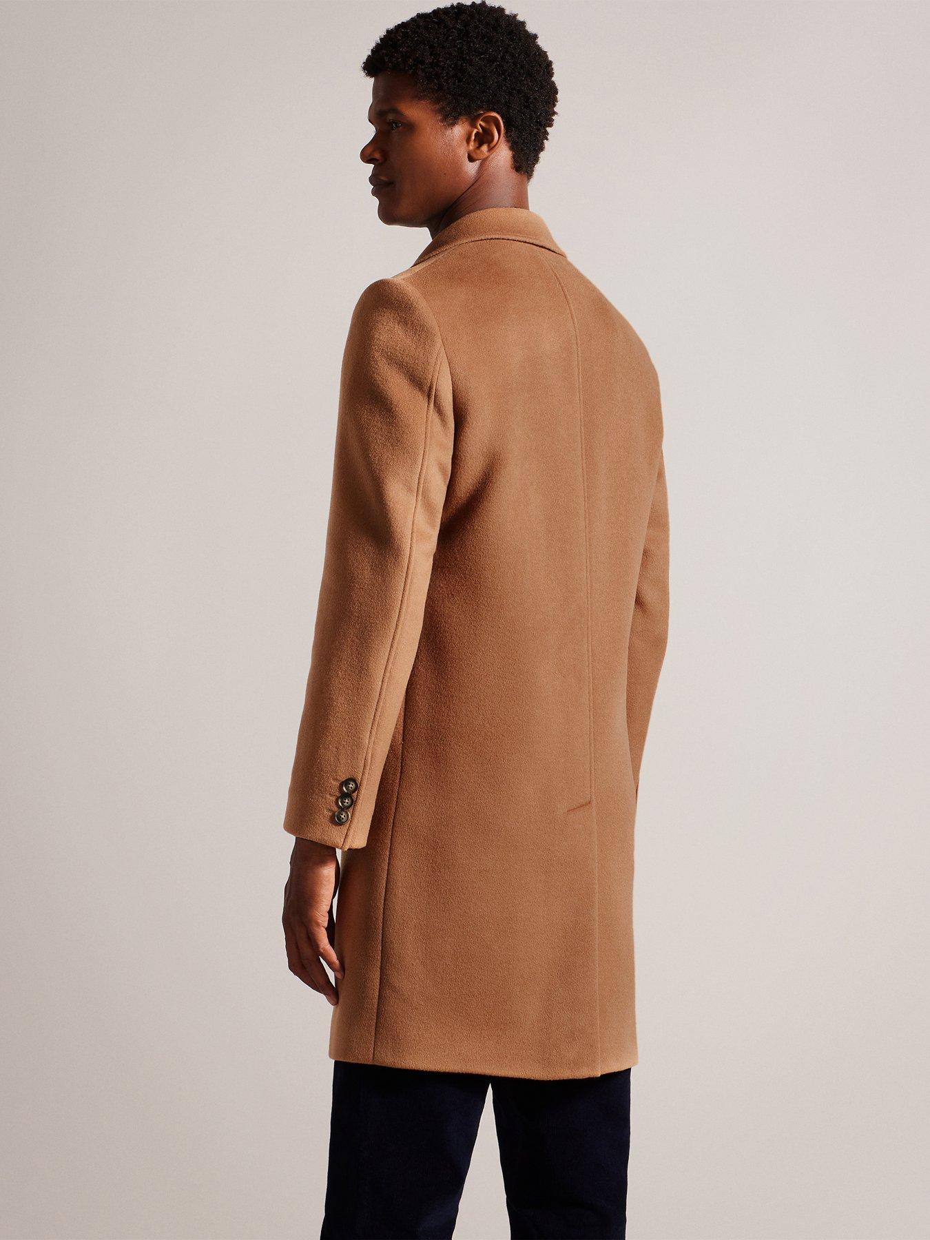 Image 2 of 5 of Ted Baker Ted Baker Wilding Wool Blend Smart Overcoat - Brown