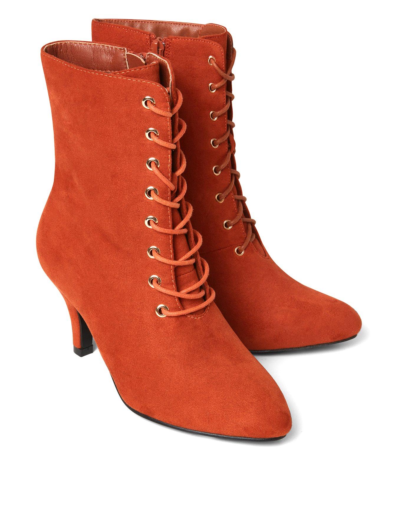 Joe Browns Astonishing Lace Up Boots Burnt Orange