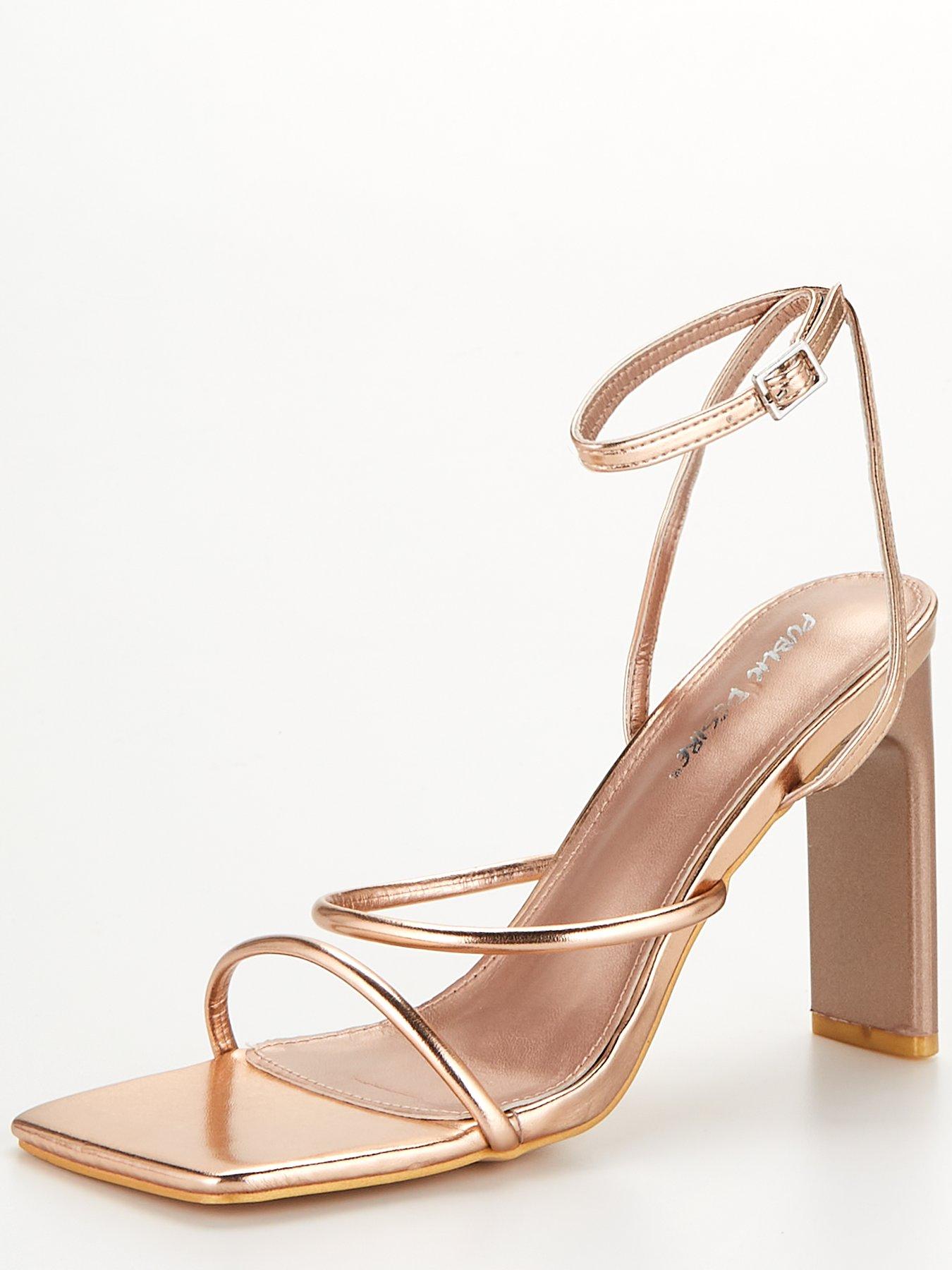 Public Desire Tattiana Rose Gold Heels