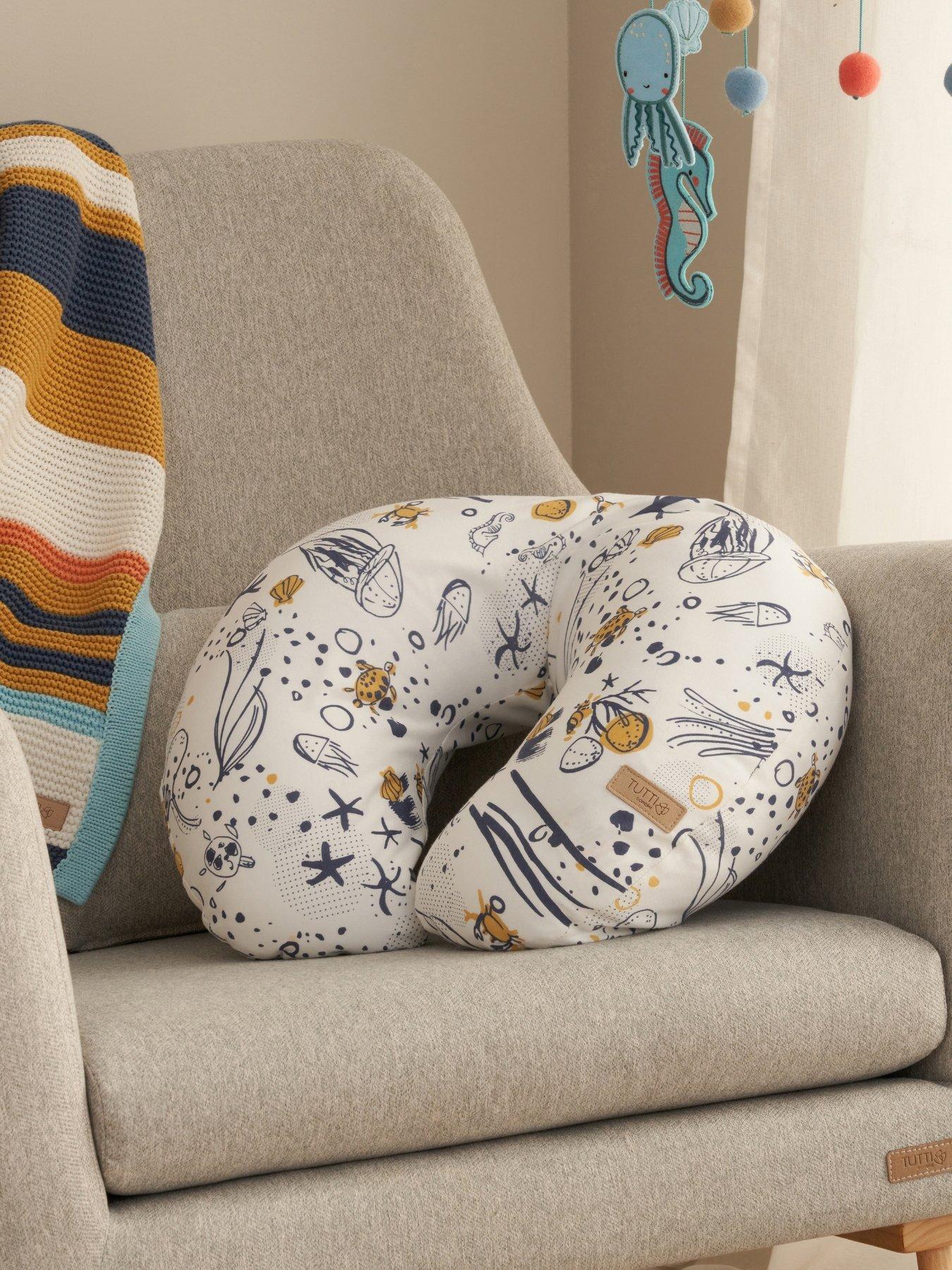 Tutti Bambini Baby Feeding Nursing Pillow - Our Planet - White/Blue
