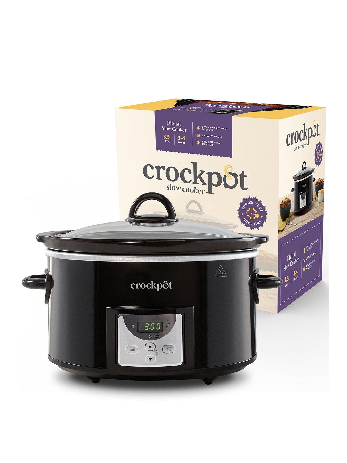 Image 1 of 8 of Crock-Pot Crockpot 3.5L Black Digital Slow Cooker