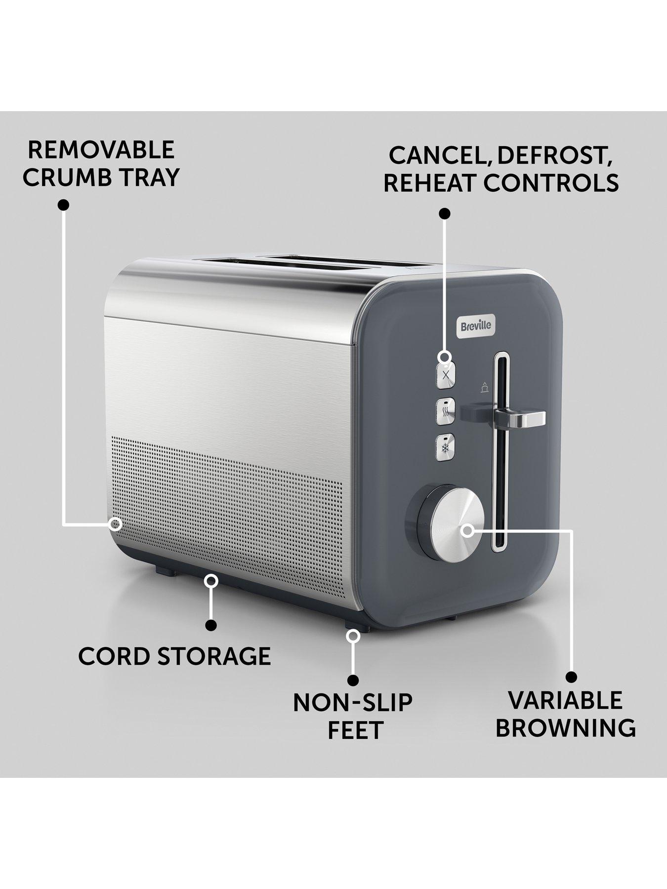 Image 4 of 7 of Breville VTT968 High Gloss 2-Slice&nbsp;Toaster -&nbsp;Grey