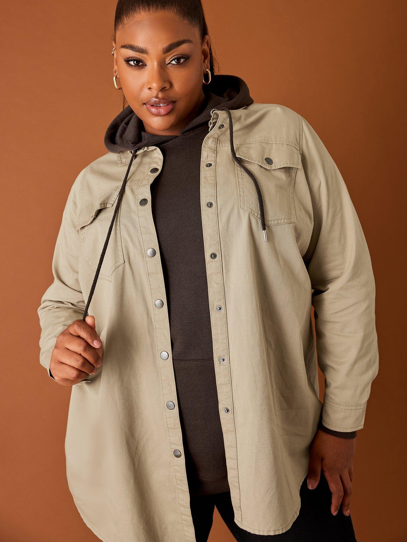 Yours Yours Twill Utility Shacket Natural | Very Ireland