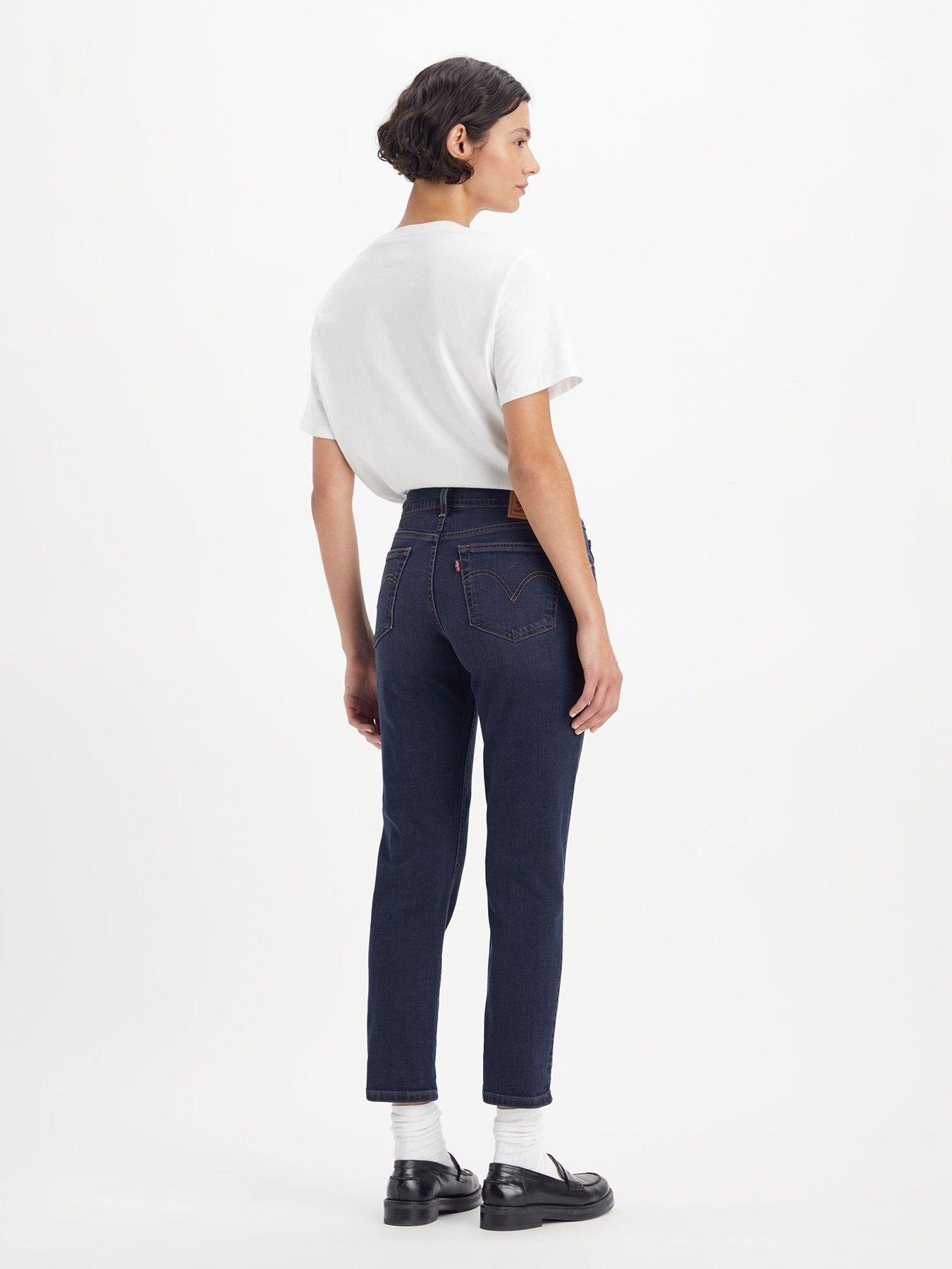 Levi's 501 Crop High Waist Straight Leg Jean - Light Blue