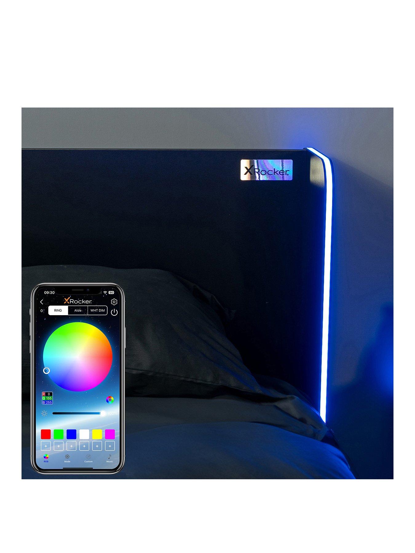 x-rocker-xrocker-electra-single-bed-with-neo-motion-app-lighting-controlstillFront