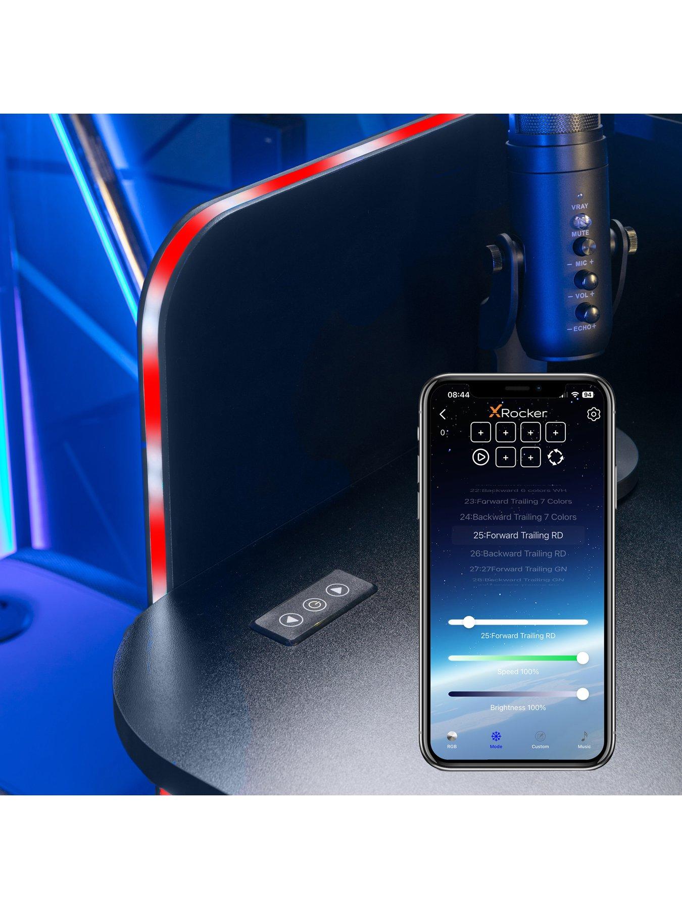 X Rocker Xrocker Electra Desk With Neo Motion App Lighting Control