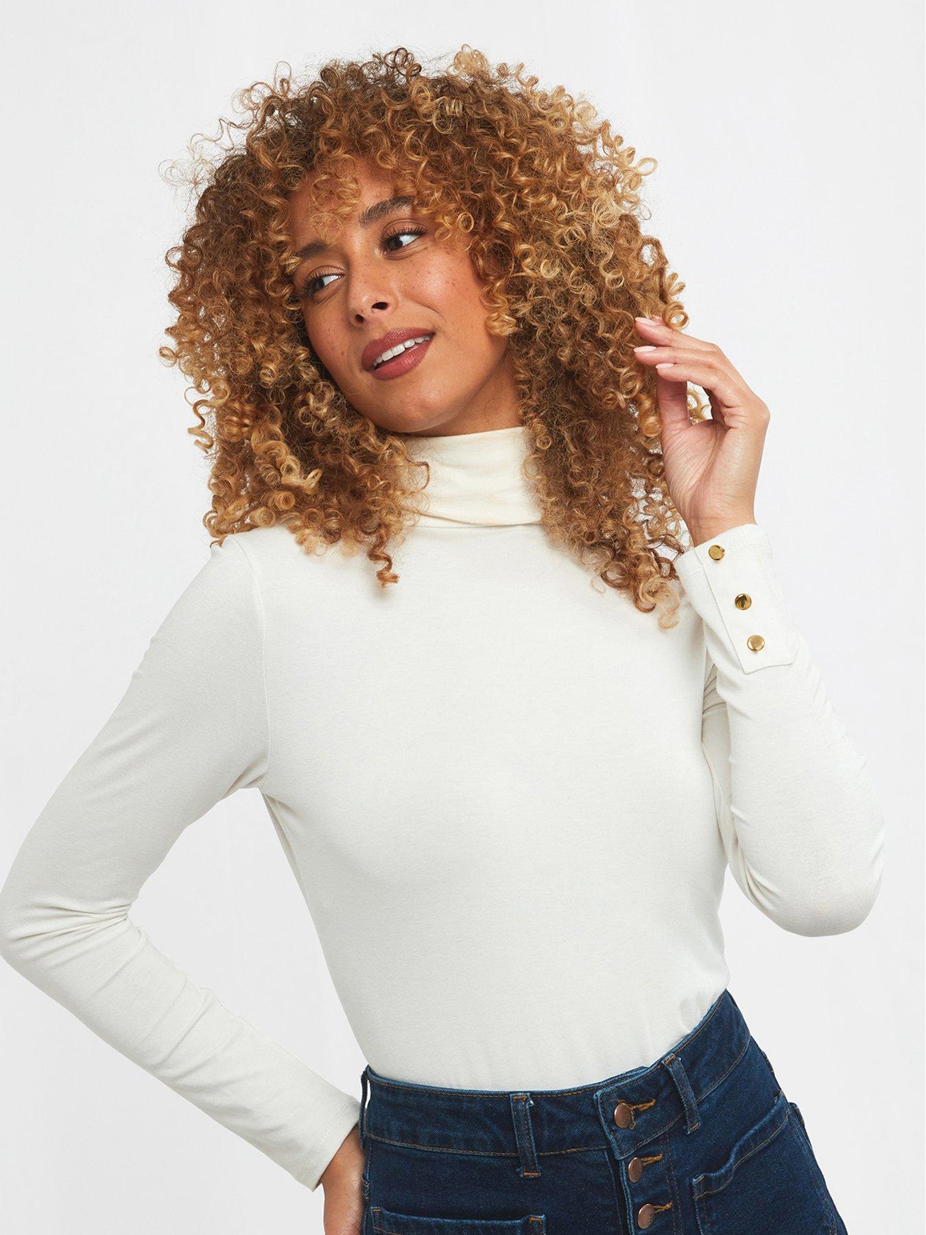 undefined Joe Browns Roll Neck Top Jersey - White