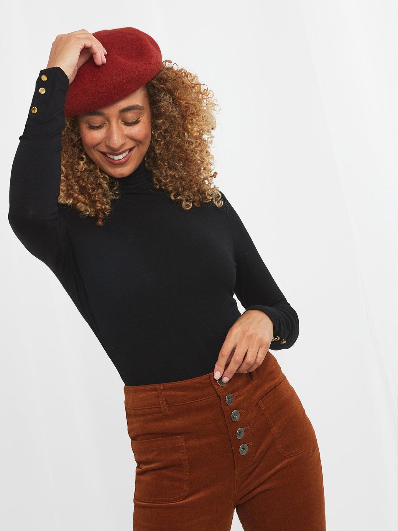 Image 1 of 5 of Joe Browns Joe Browns Roll Neck Top Jersey - Black