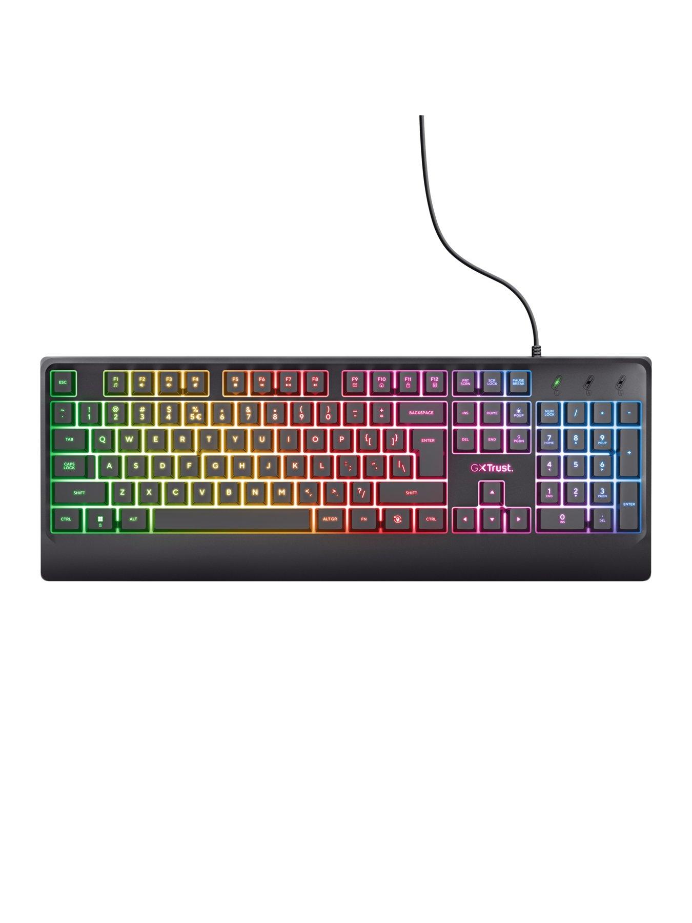Image 6 of 7 of Trust GXT 792 Quadrox 4-in-1 Gaming Bundle - Gaming Headset, Light Up Keyboard &amp; Mouse, Mousepad &ndash; Black&nbsp;