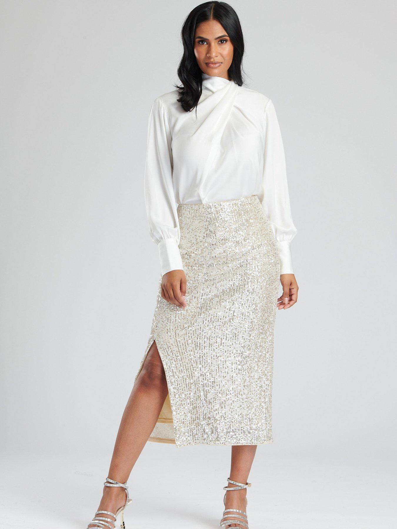 Silver sequin hotsell skirt dorothy perkins