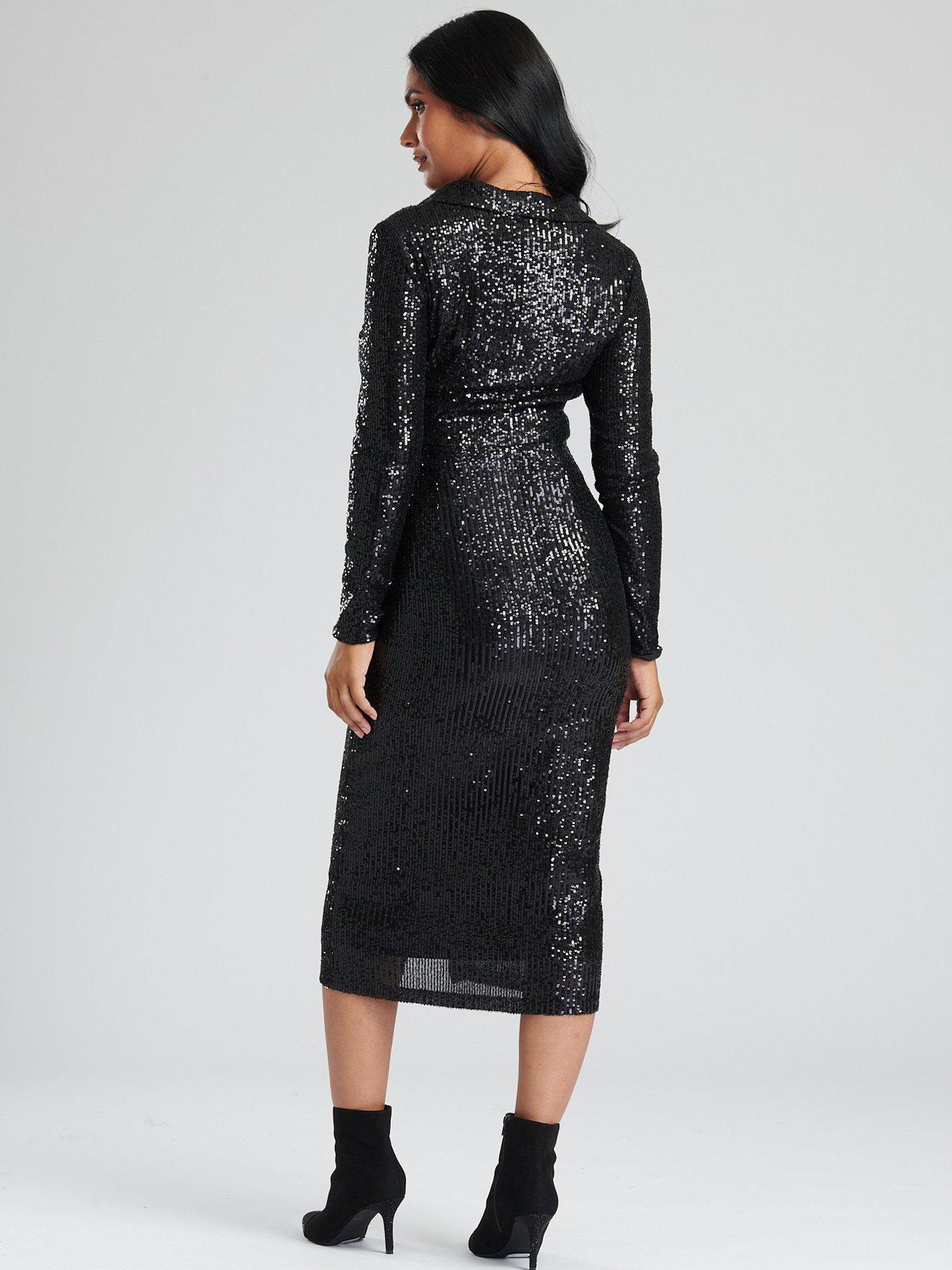 finding-friday-finding-friday-black-sequin-midi-shirt-dressstillFront