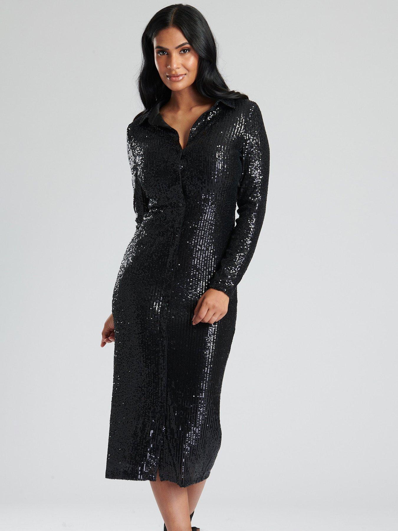 finding-friday-finding-friday-black-sequin-midi-shirt-dressback