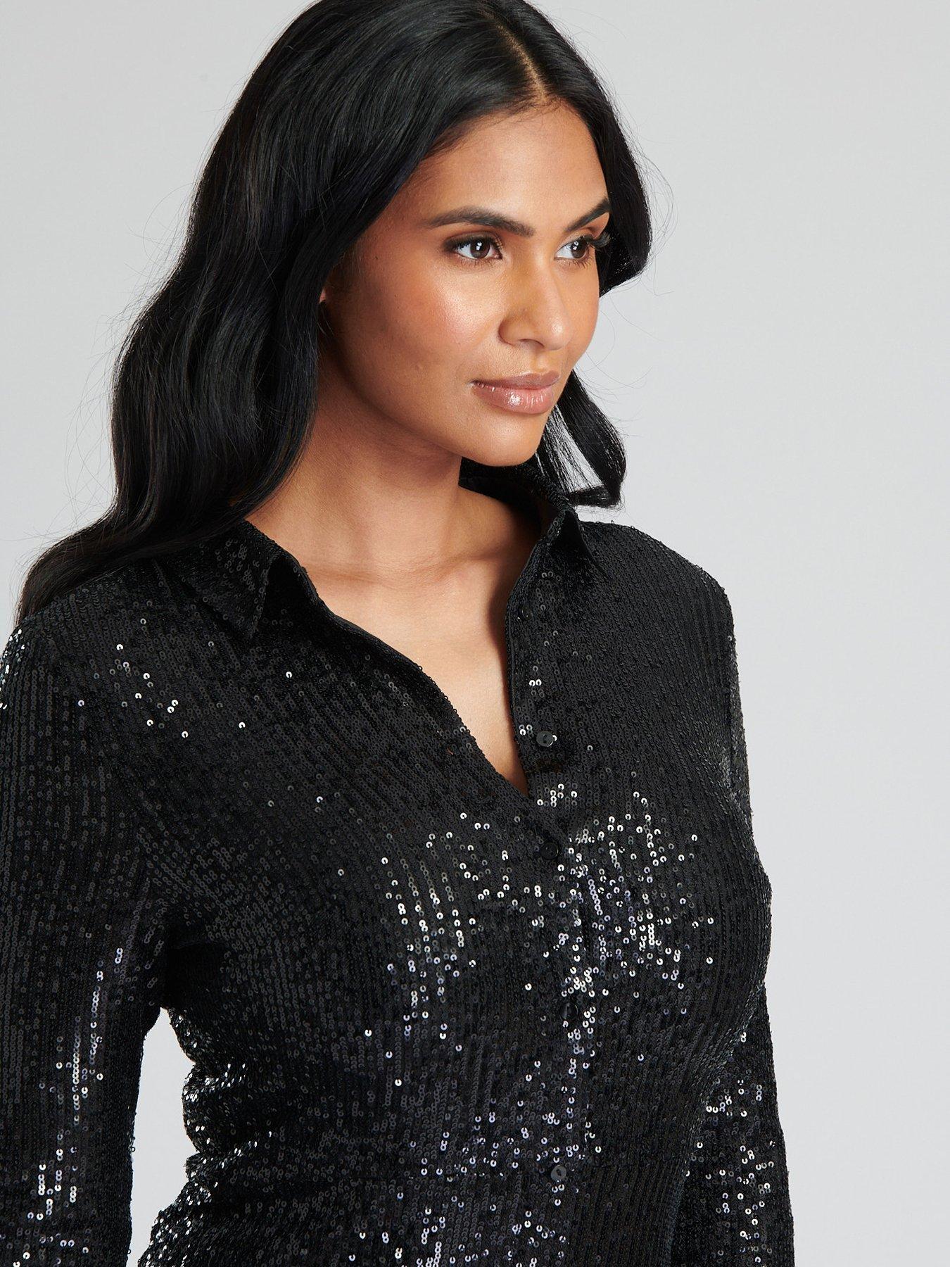 finding-friday-finding-friday-black-sequin-midi-shirt-dressdetail