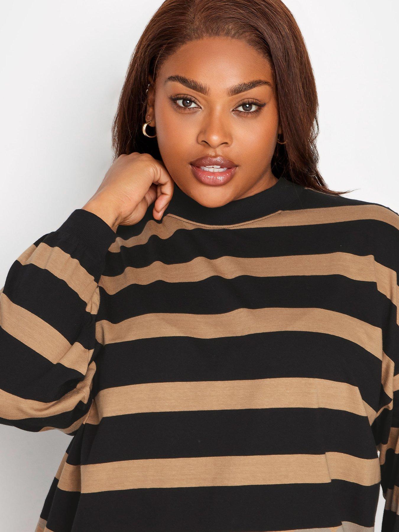 yours-yours-oversized-long-sleeve-t-shirt-jumbo-stripe-dress-with-cuff--nbsp-naturalblackoutfit