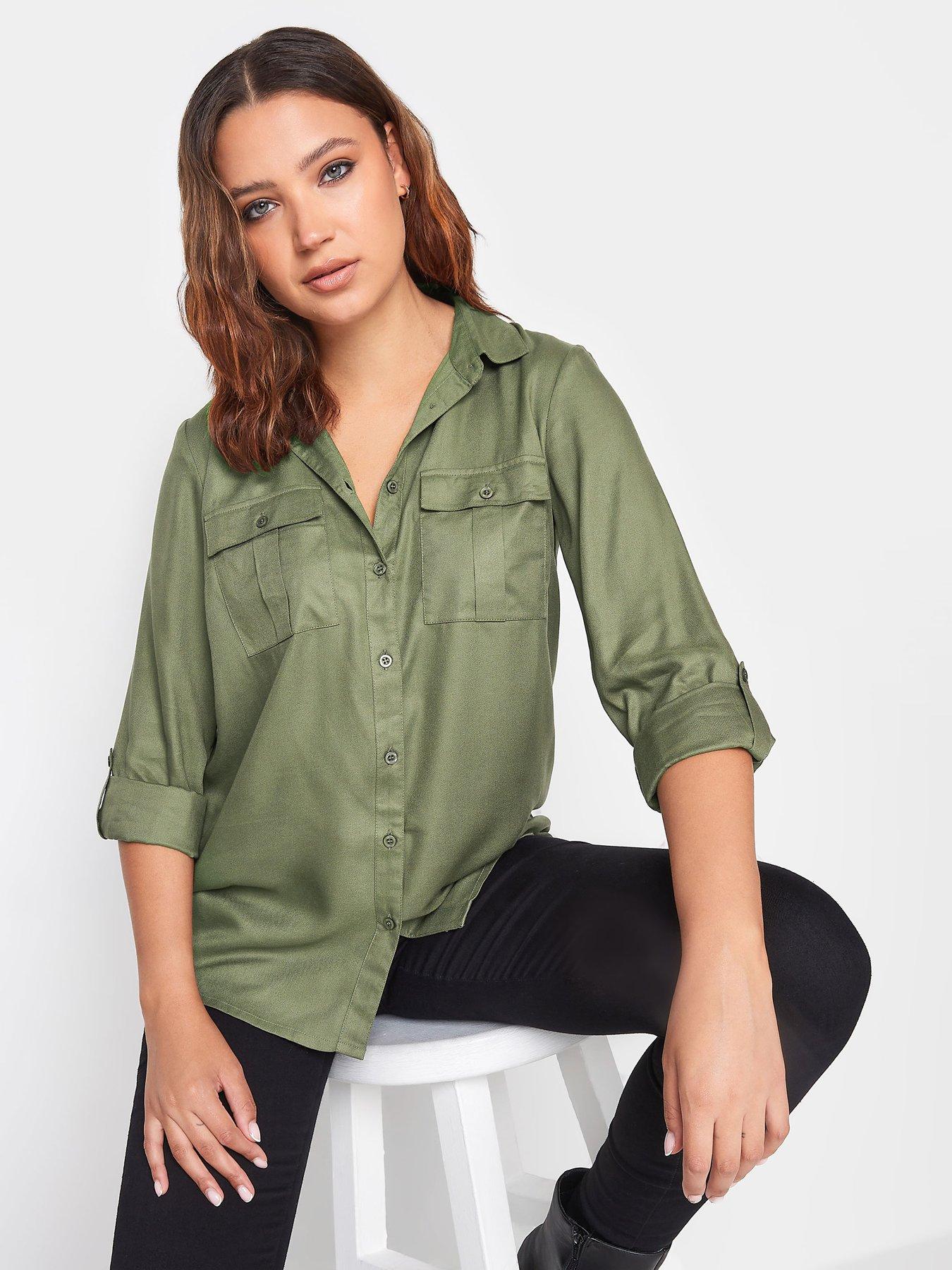 long-tall-sally-long-tall-sally-khaki-utility-shirt