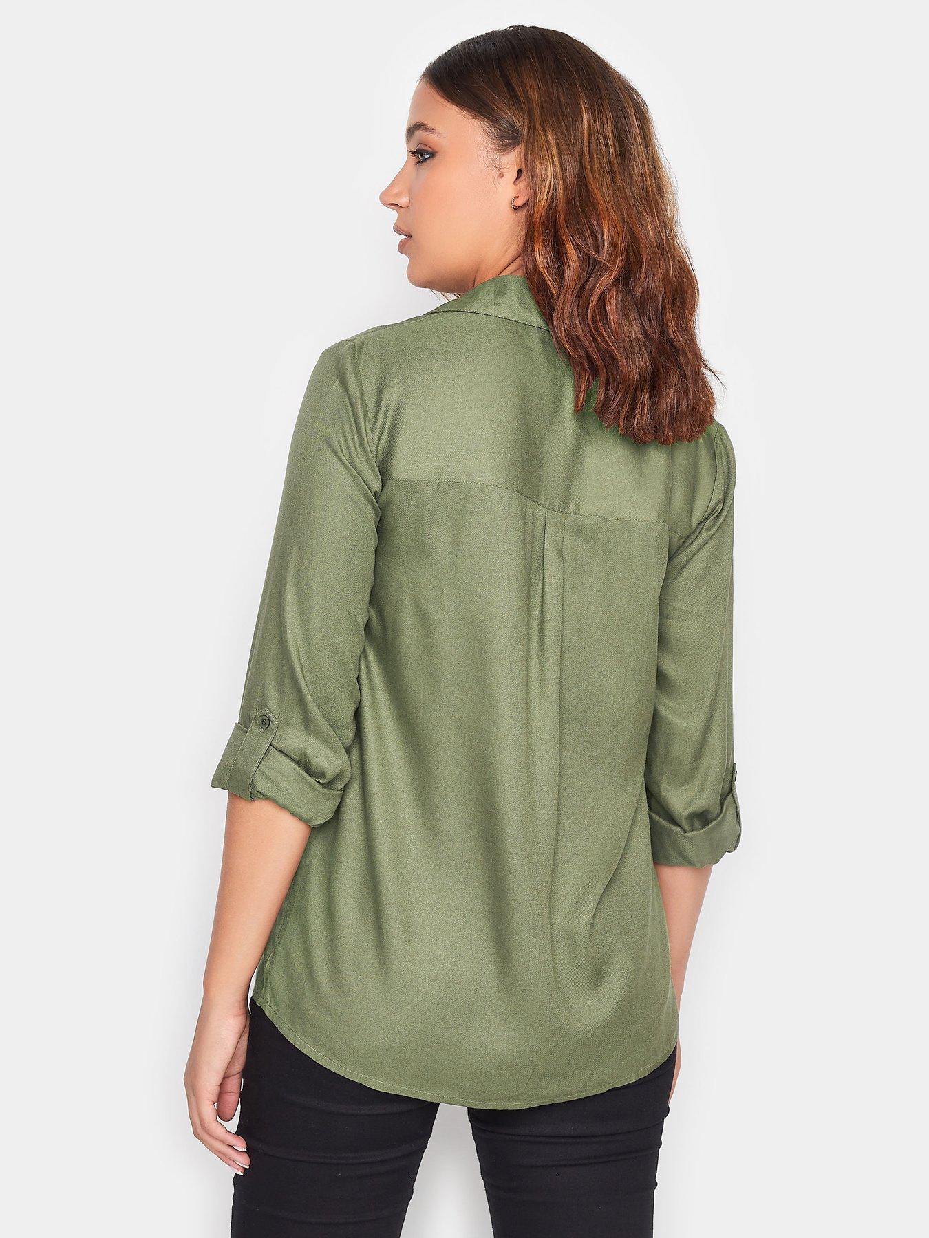 long-tall-sally-long-tall-sally-khaki-utility-shirtstillFront