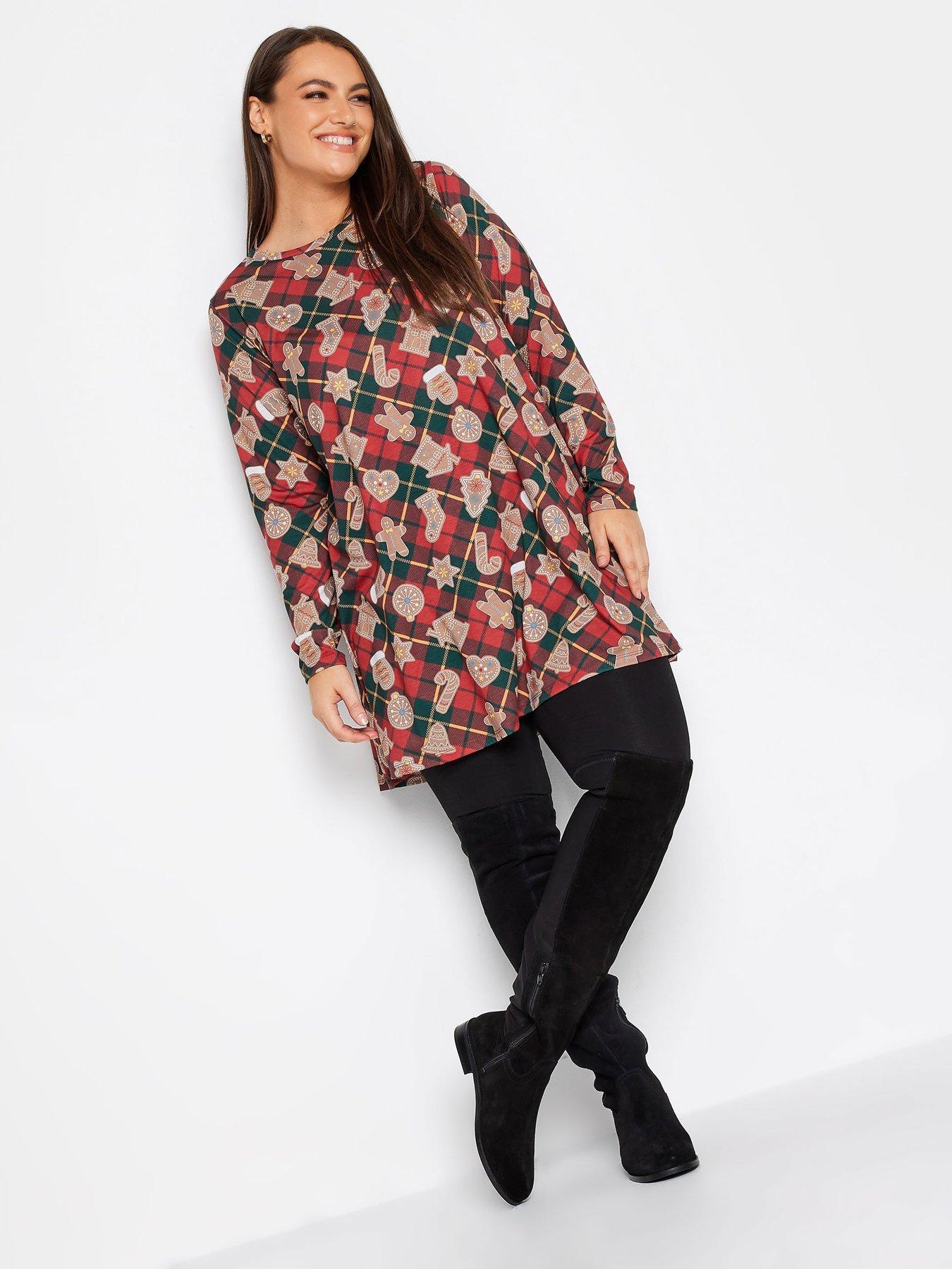 yours-yours-novelty-long-sleeve-gingerbread-tunic-redback