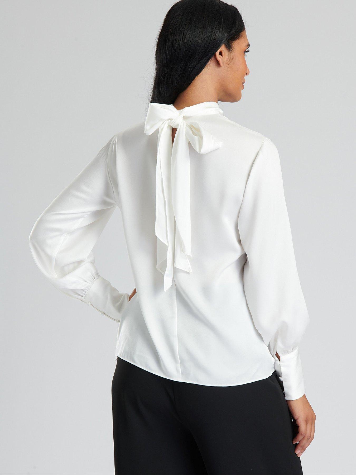 finding-friday-finding-friday-ivory-satin-twist-neck-blousestillFront