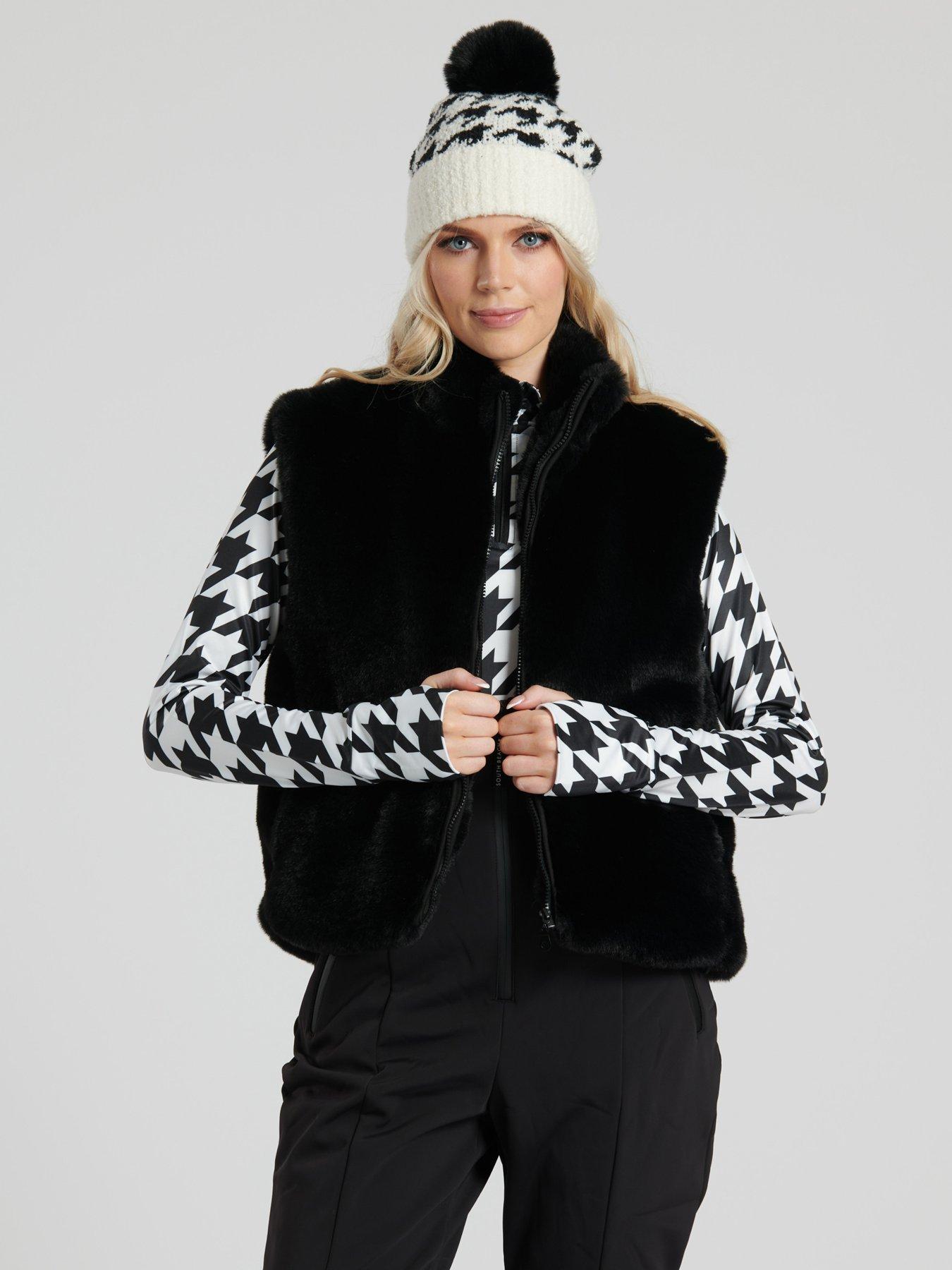 south-beach-south-beach-faux-fur-gilet-in-black