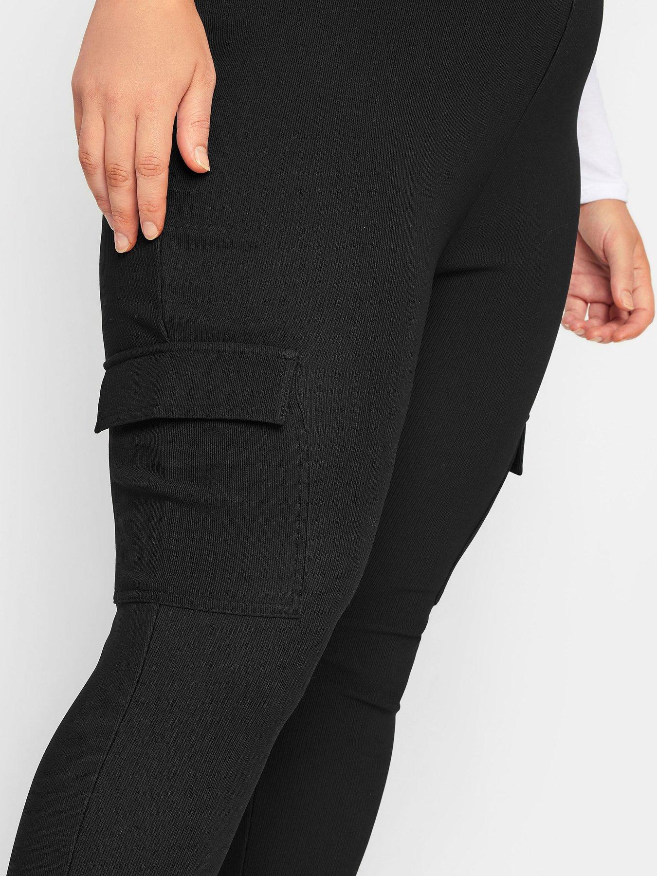 Image 4 of 4 of Yours Yours Cargo Legging -&nbsp;Black