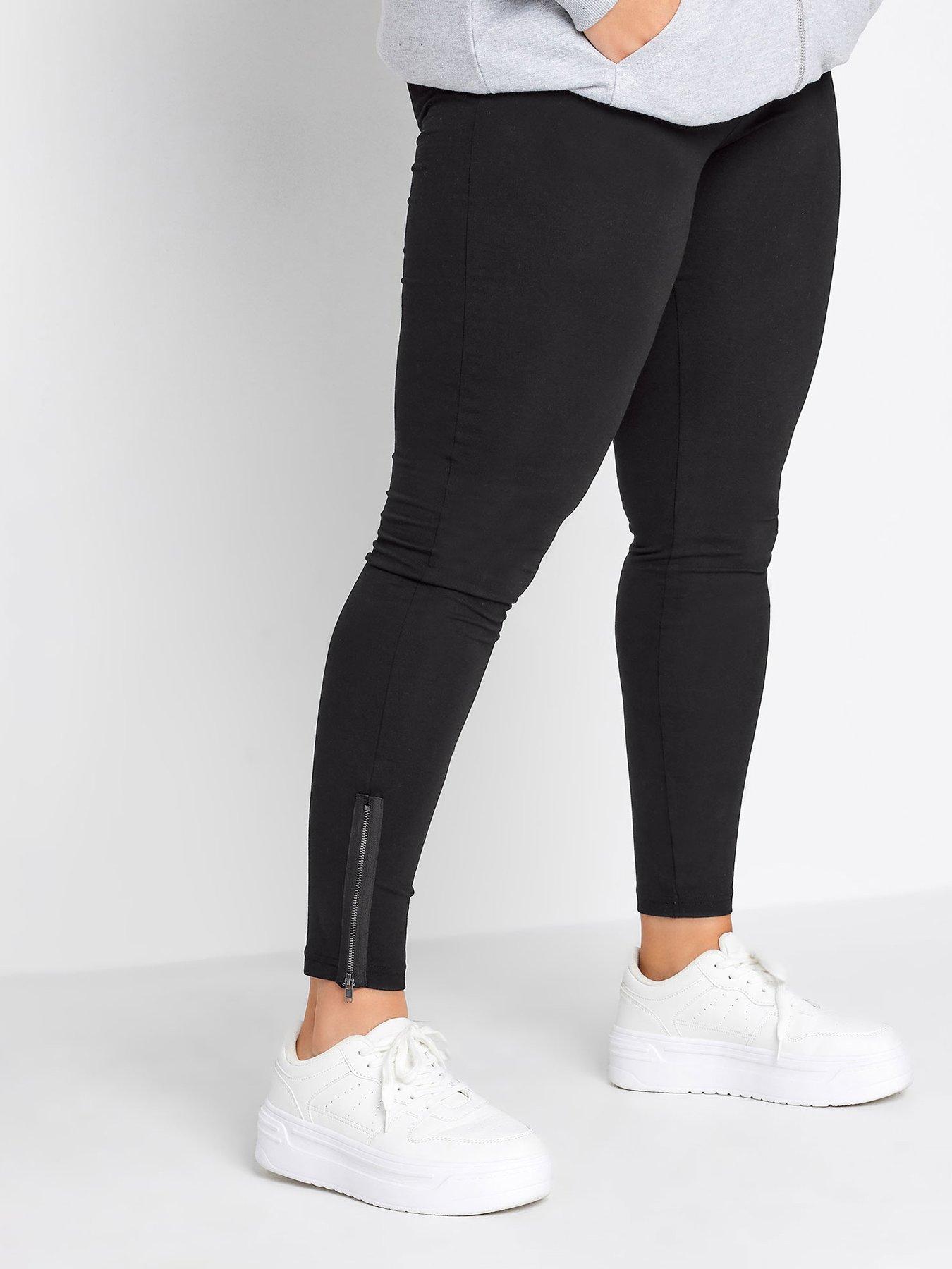 Yours Yours Zip Hem Legging - Black