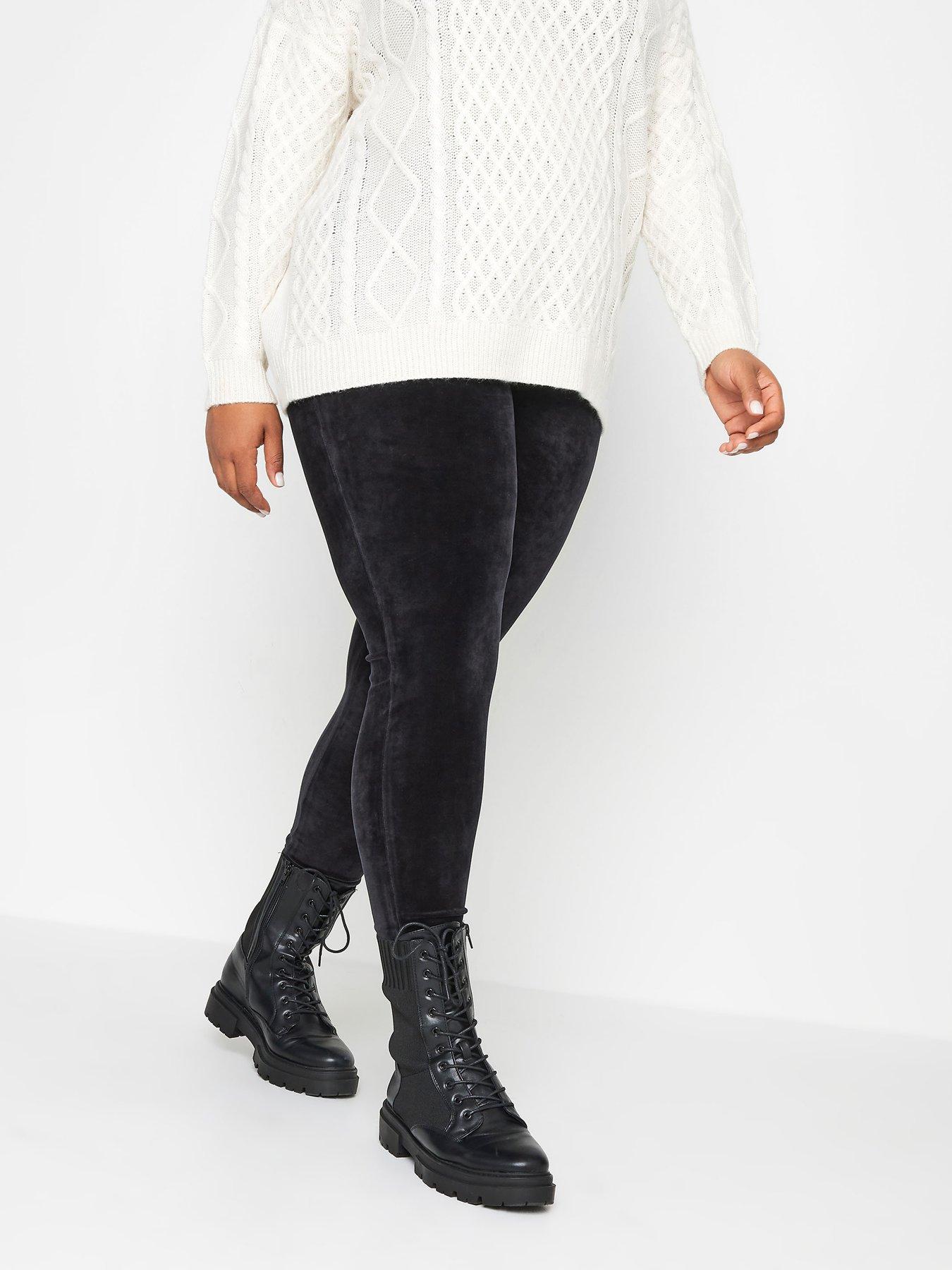 Yours Yours Velour Legging Black