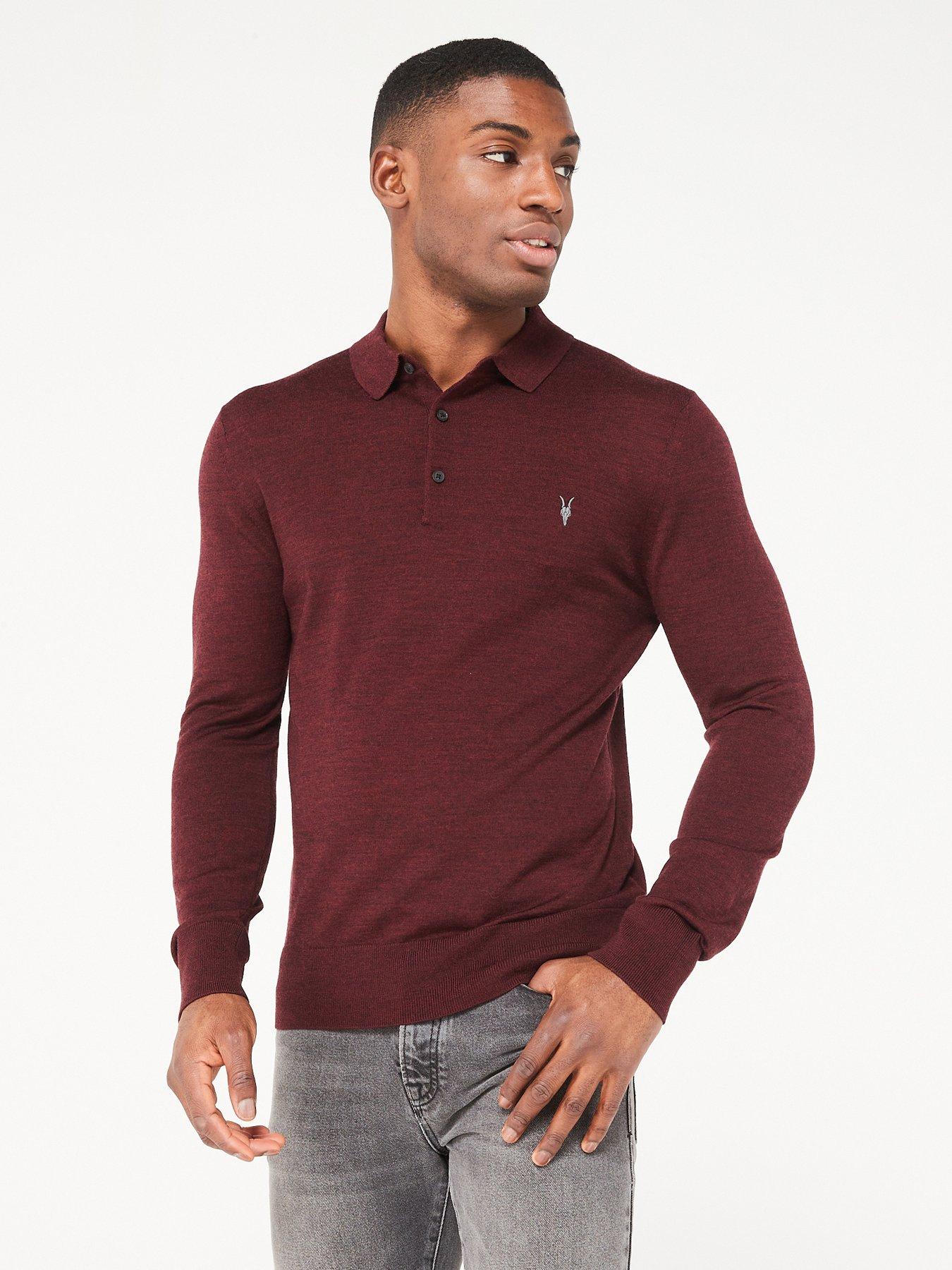 Merino Long Sleeve Polo Shirt