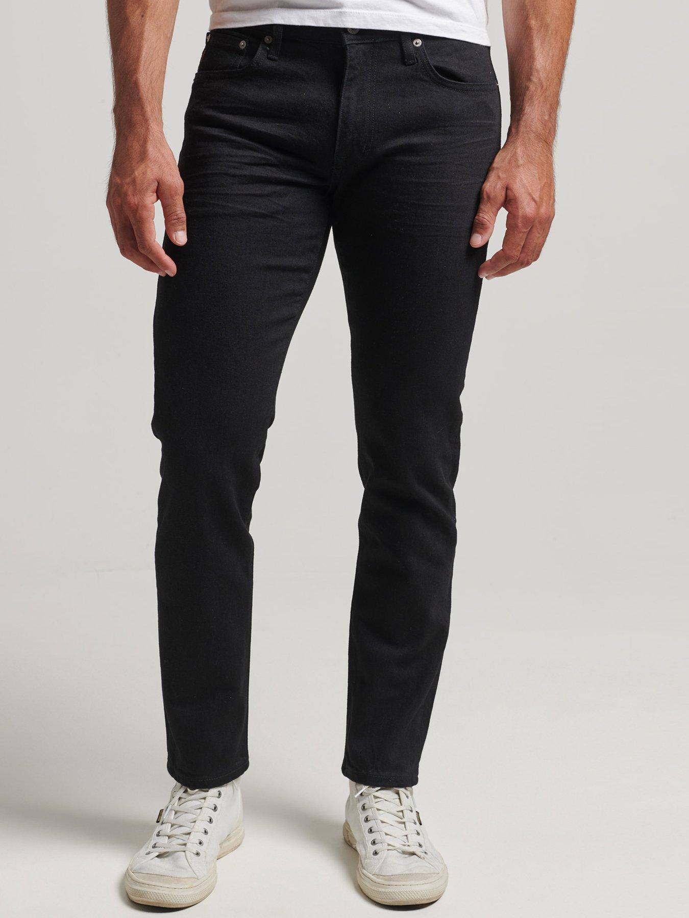 Superdry Cotton Slim Fit Jeans - Black