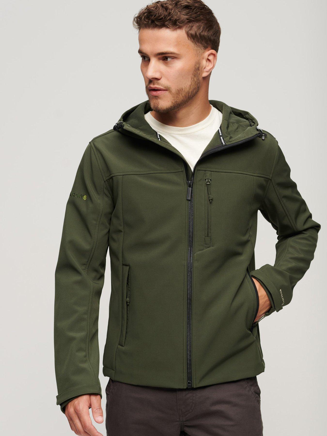 khaki soft shell jacket