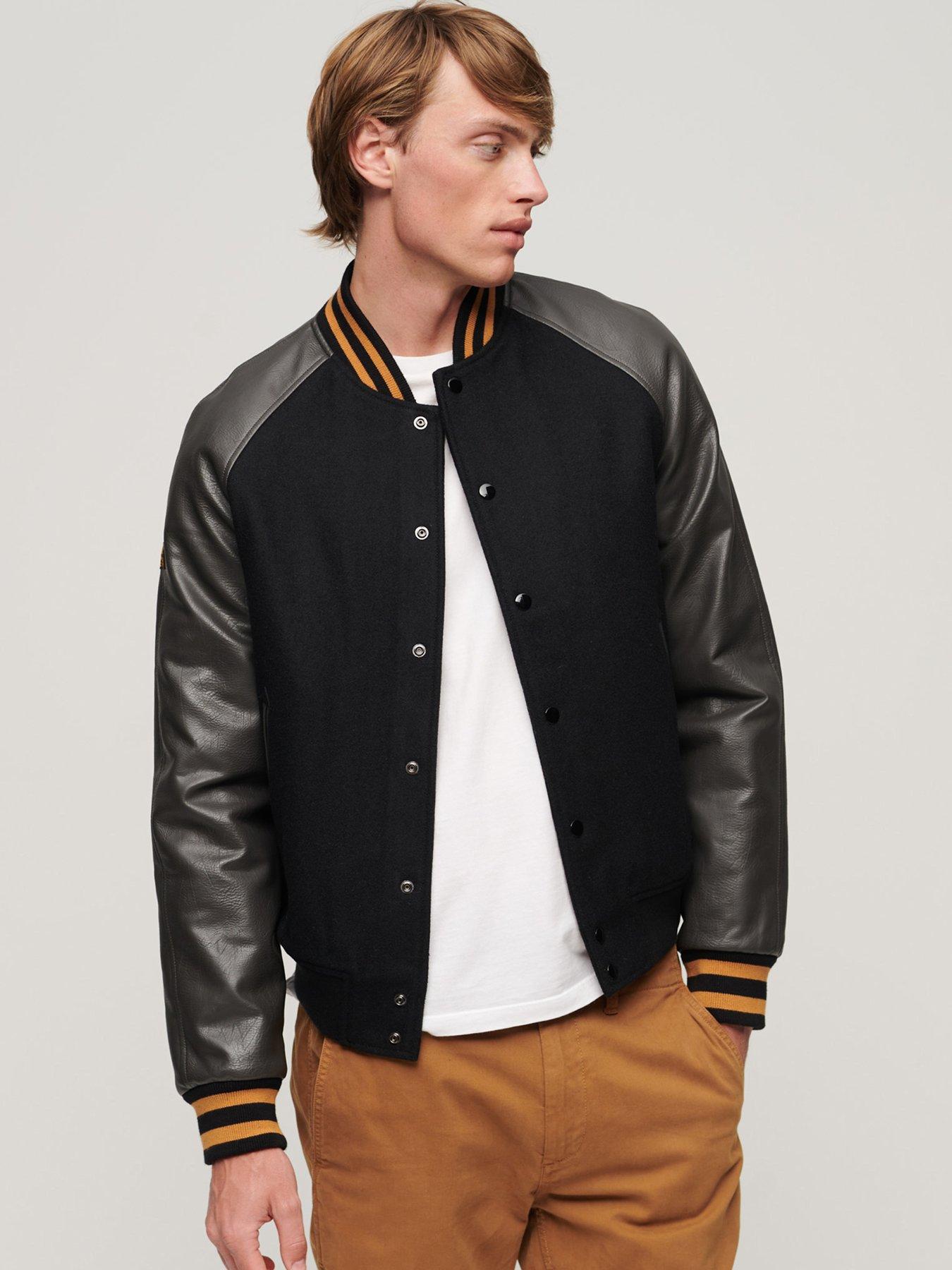 Superdry Green College Varsity Patch Bomber Jacket