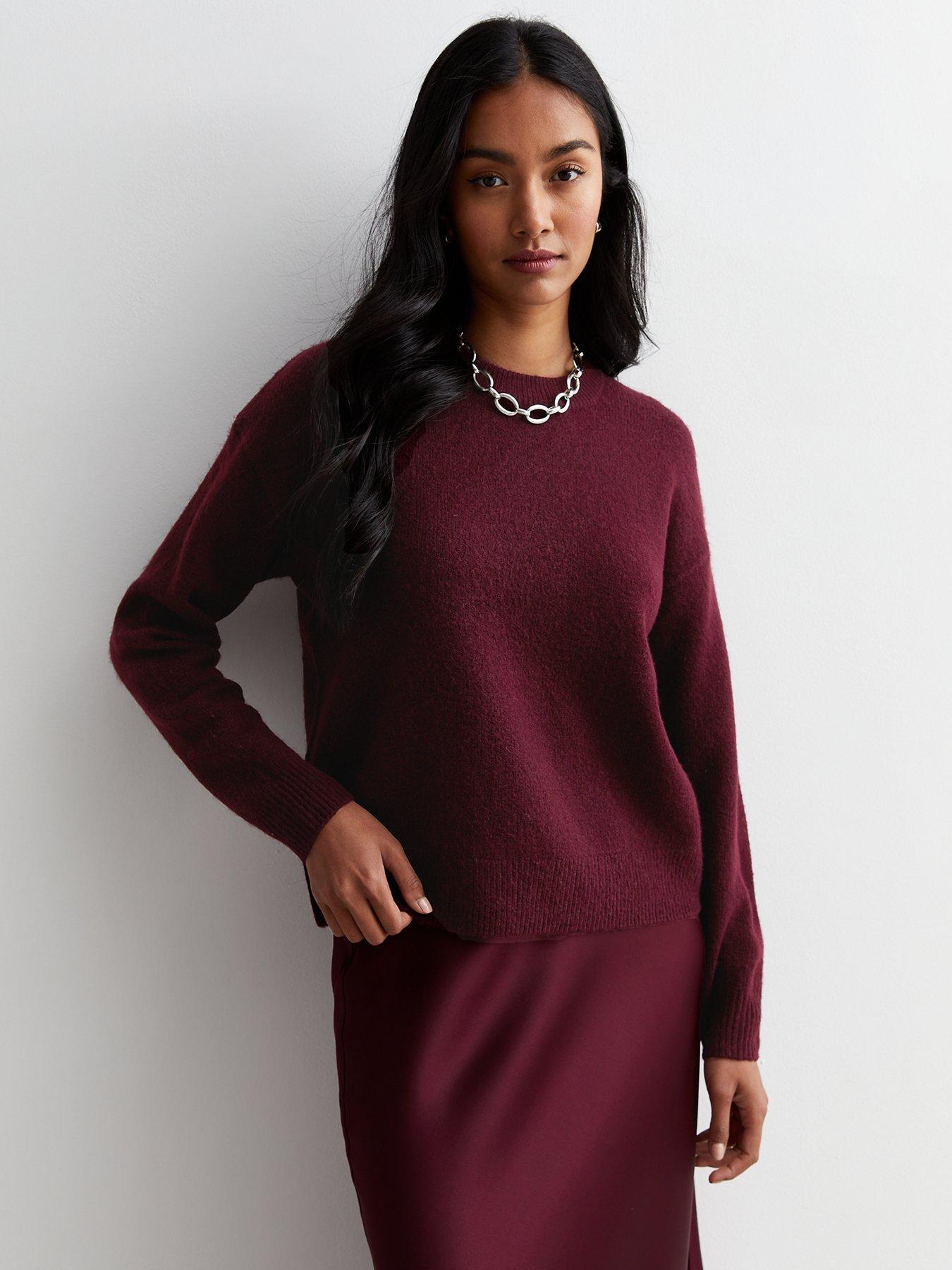 Burgundy knit outlet jumper