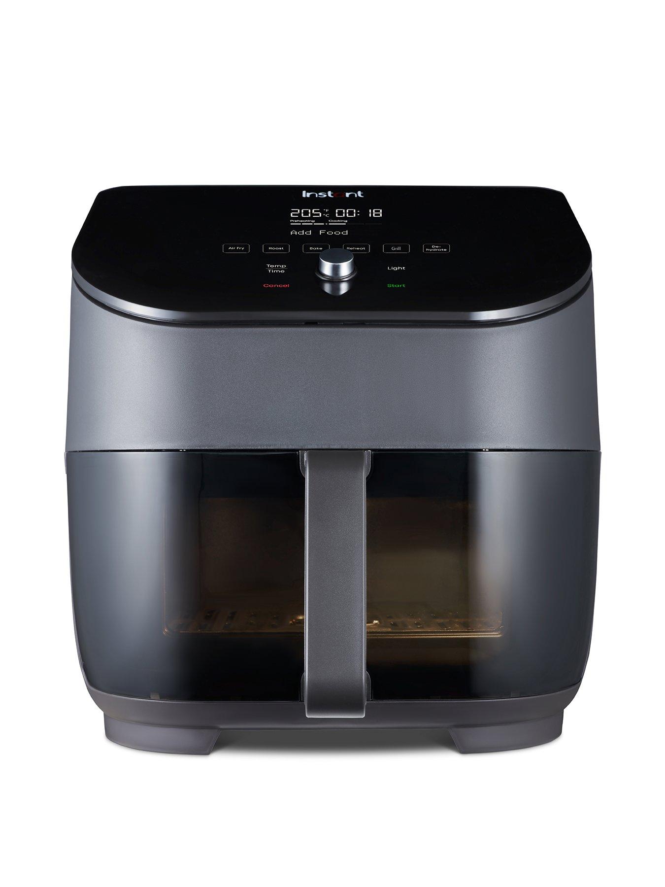 Instant Vortex Plus Dual Air Fryer with ClearCook, Black 7.6L- Air Fry,  Bake, Roast, Grill, Dehydrate & Reheat