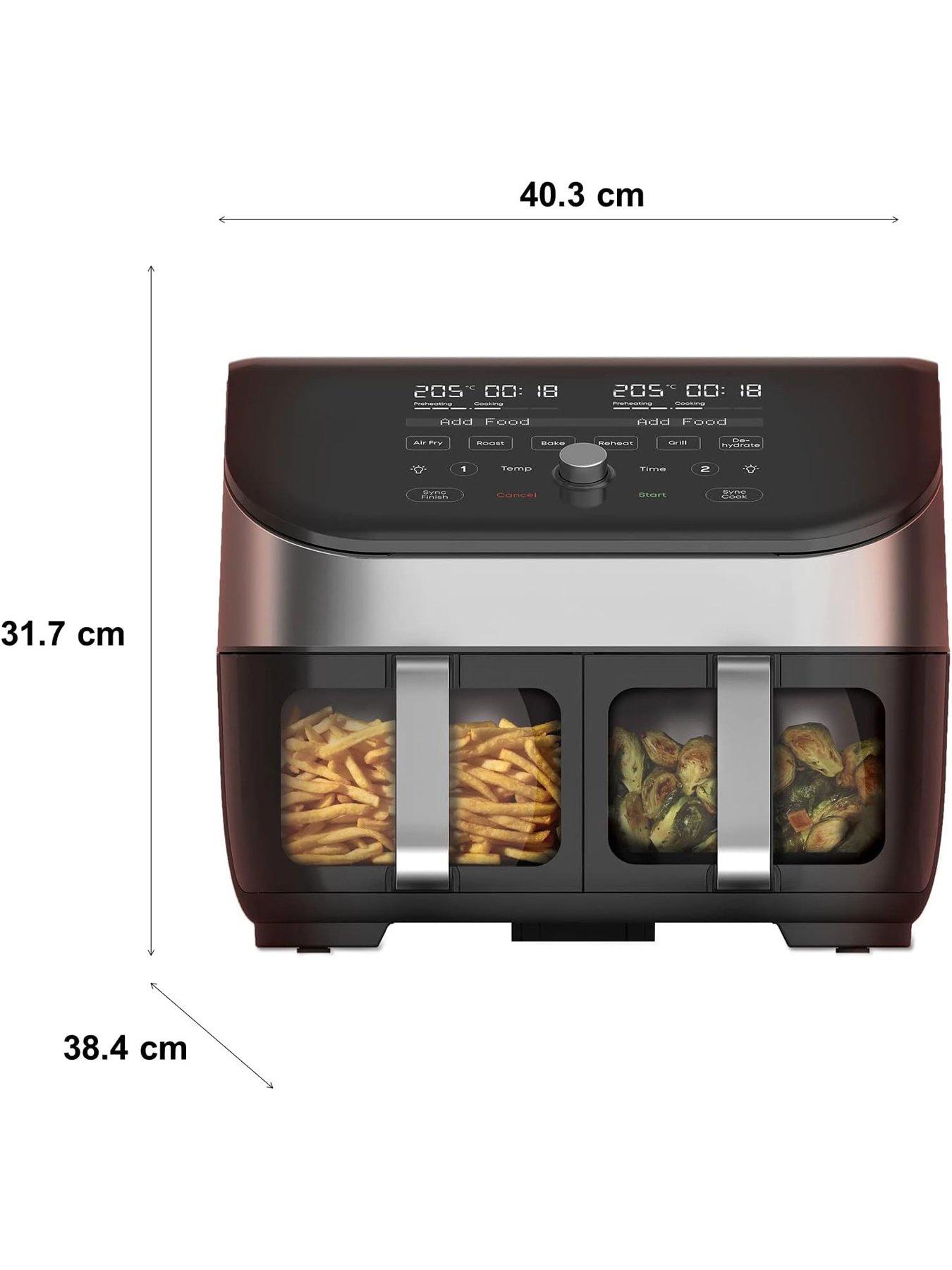 Image 6 of 7 of Instant Vortex Plus Dual Air Fryer with ClearCook, Stainless Steel 7.6L- Air Fry, Bake, Roast, Grill, Dehydrate &amp; Reheat