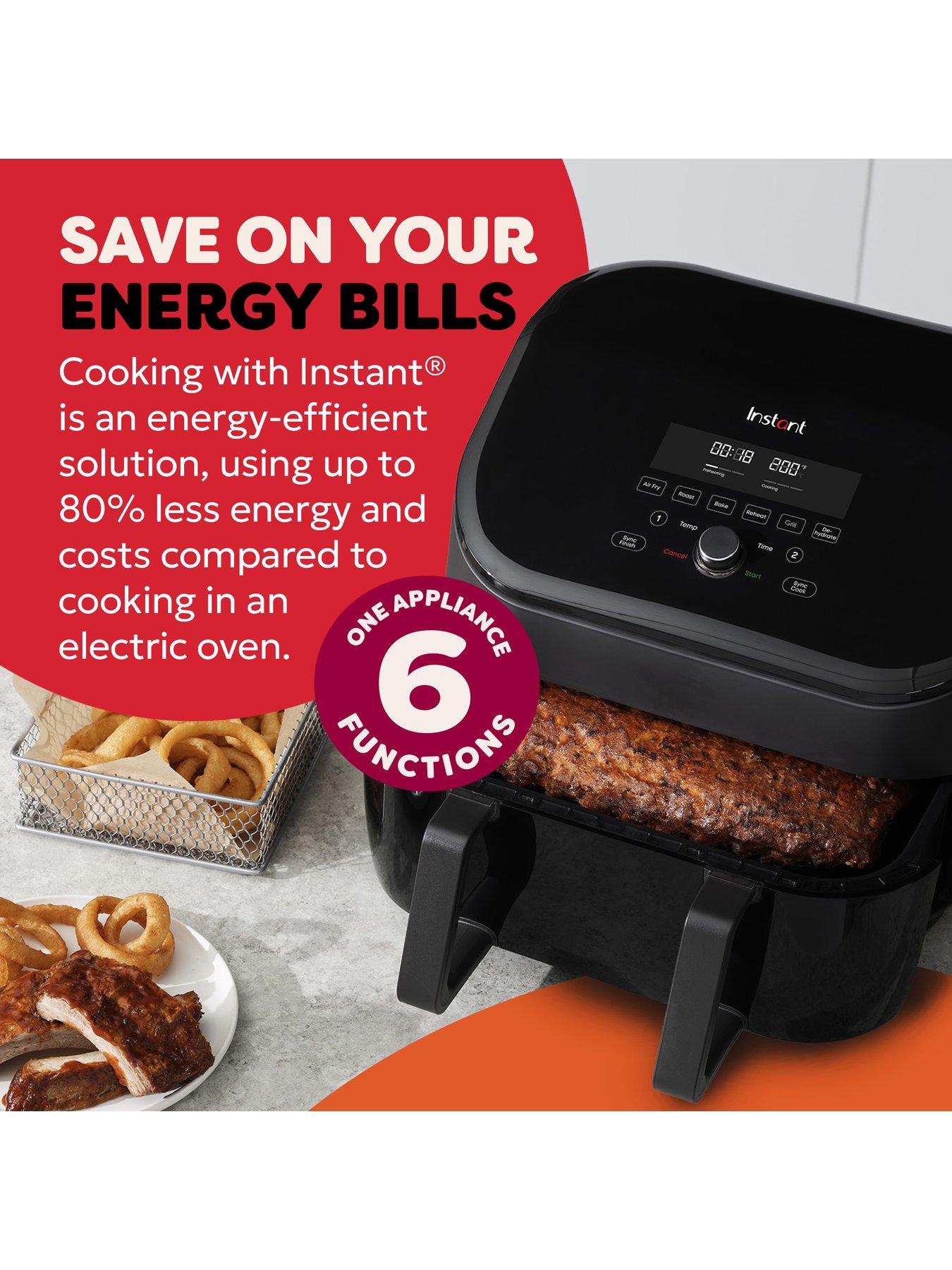 Image 7 of 8 of Instant Pot Vortex Plus VersaZone Air Fryer, Black 8.5L- Air Fry, Bake, Roast, Grill, Dehydrate &amp; Reheat