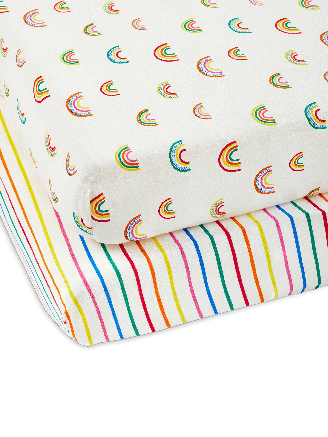 ickle-bubba-baby-cot-bed-sheets-2-pack--rainbow-dreams-multi