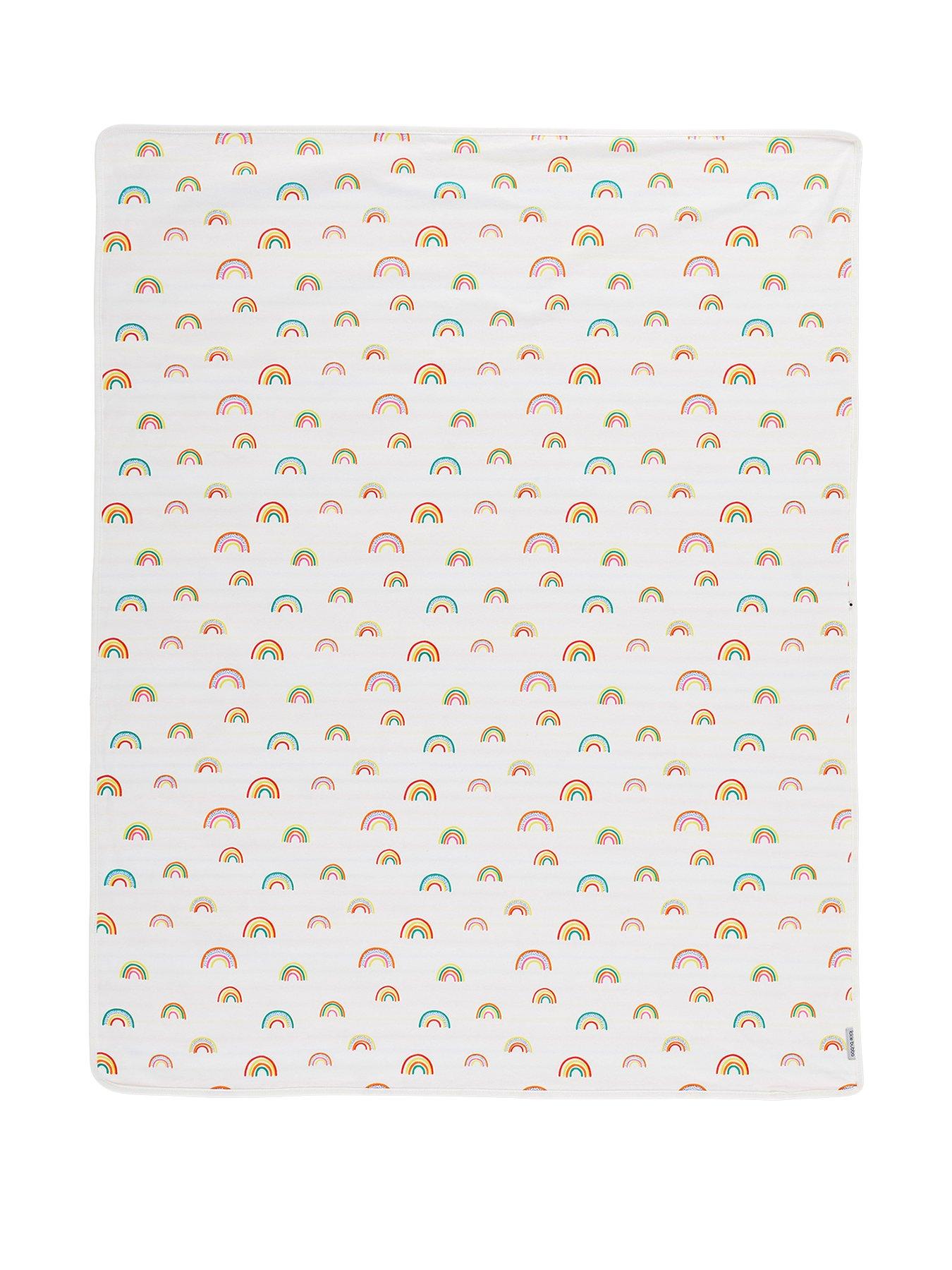 ickle-bubba-100-cotton-reversible-baby-blanket--rainbow-dreamsback