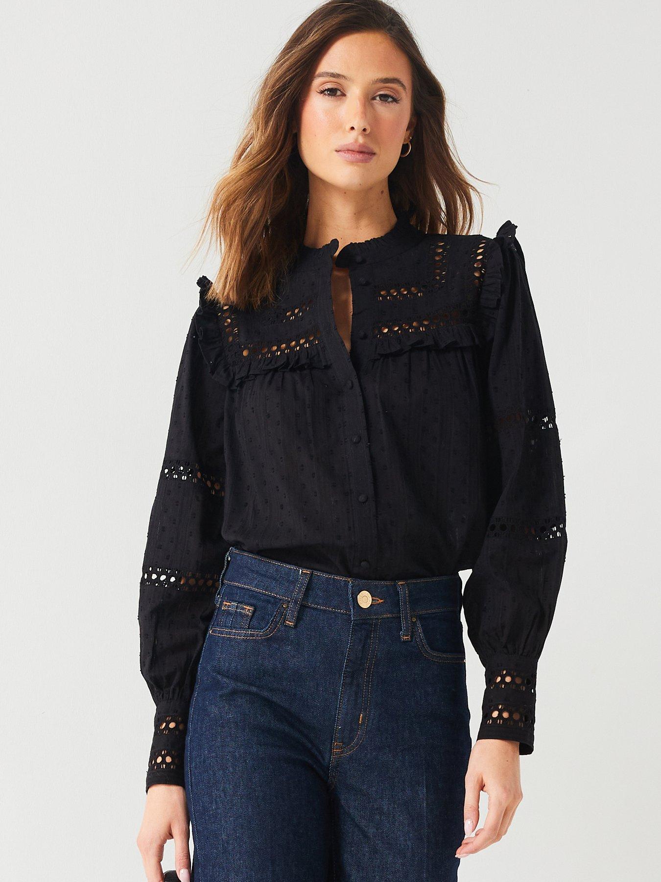 v-by-very-broidery-insert-dobby-blouse-black