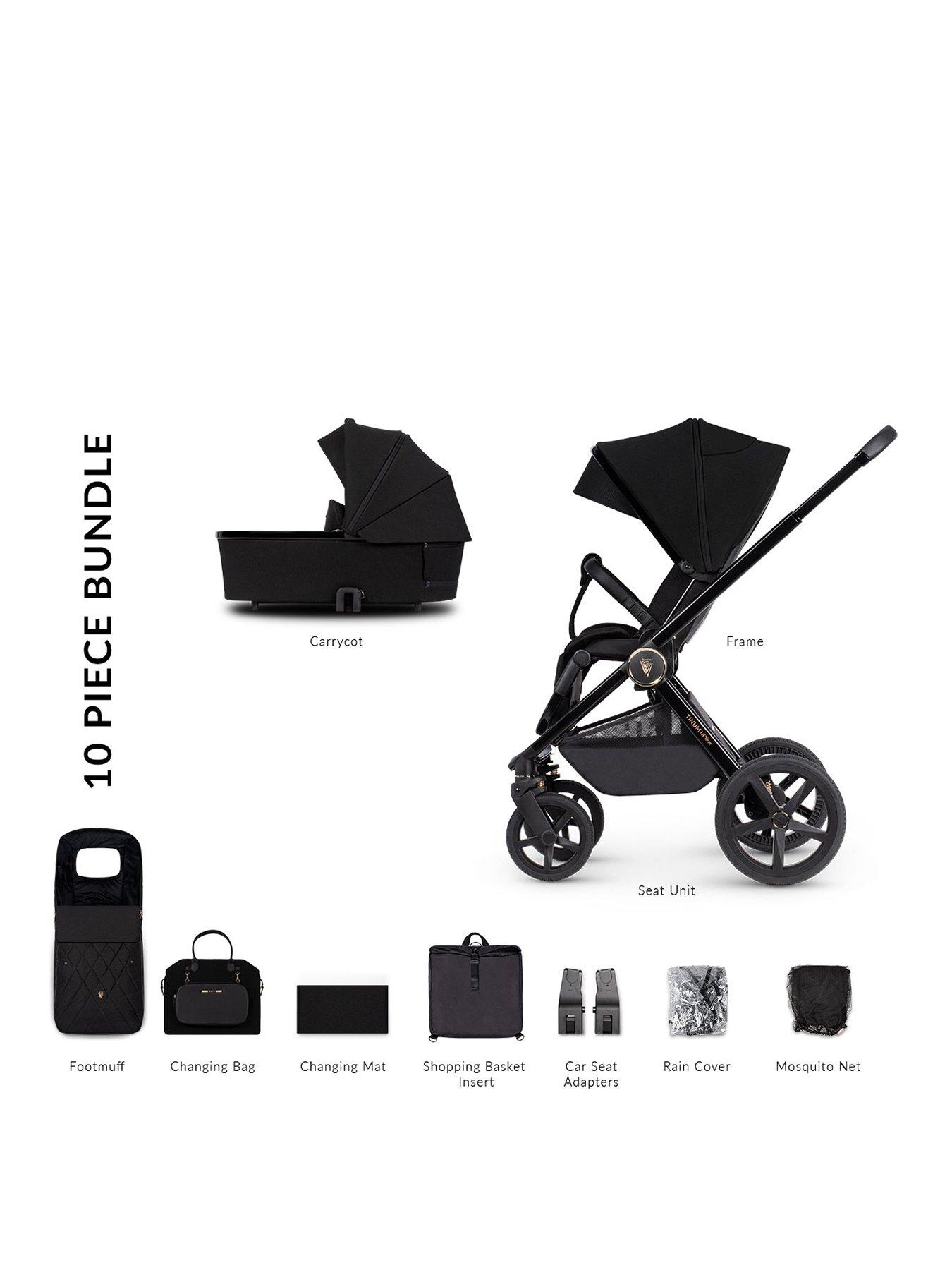 Venicci Upline 2in1 With Maxi Cosi Cybex Adapters All Black