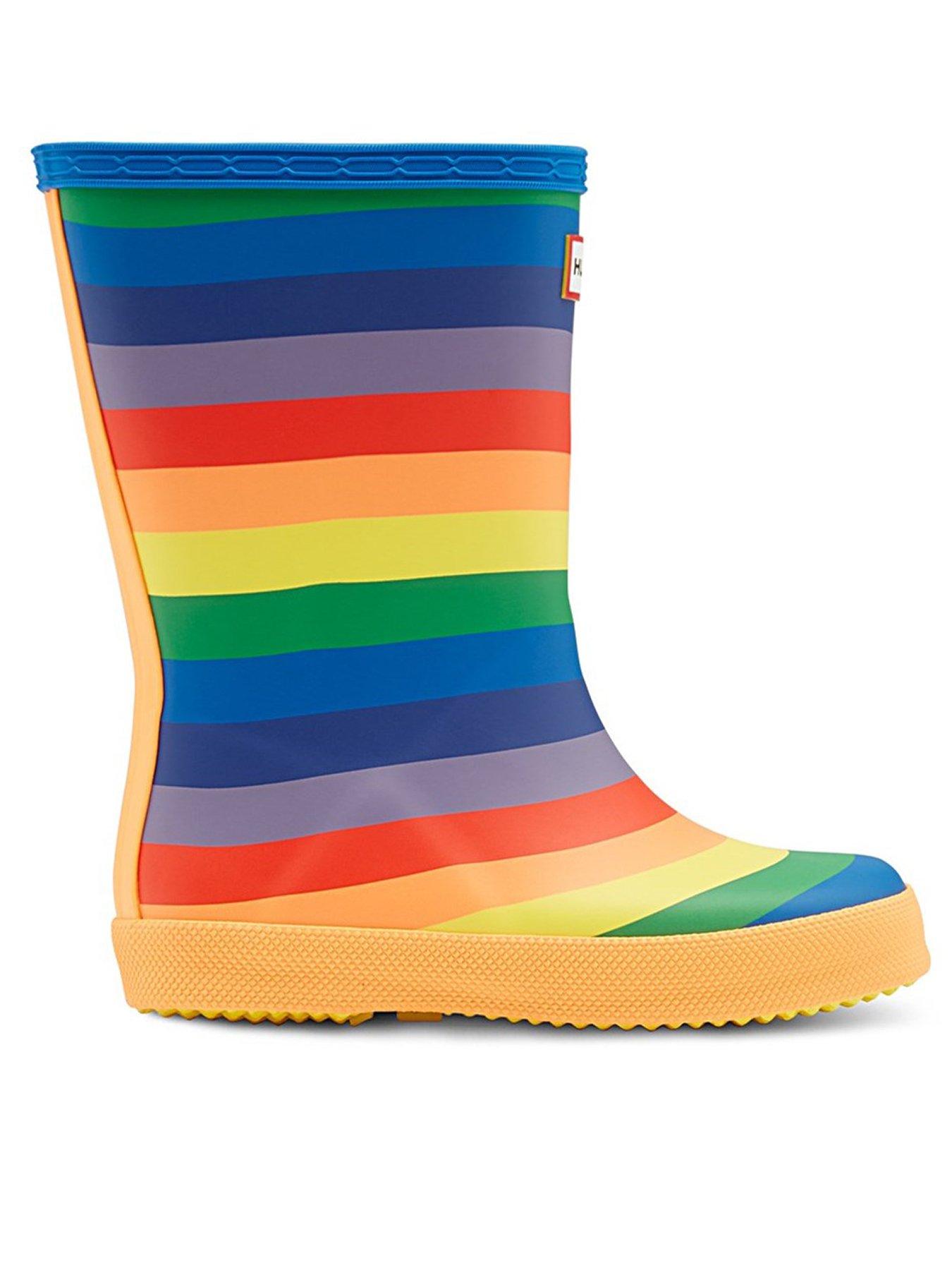 hunter-original-first-classic-rainbow-print-wellington-bootsfront