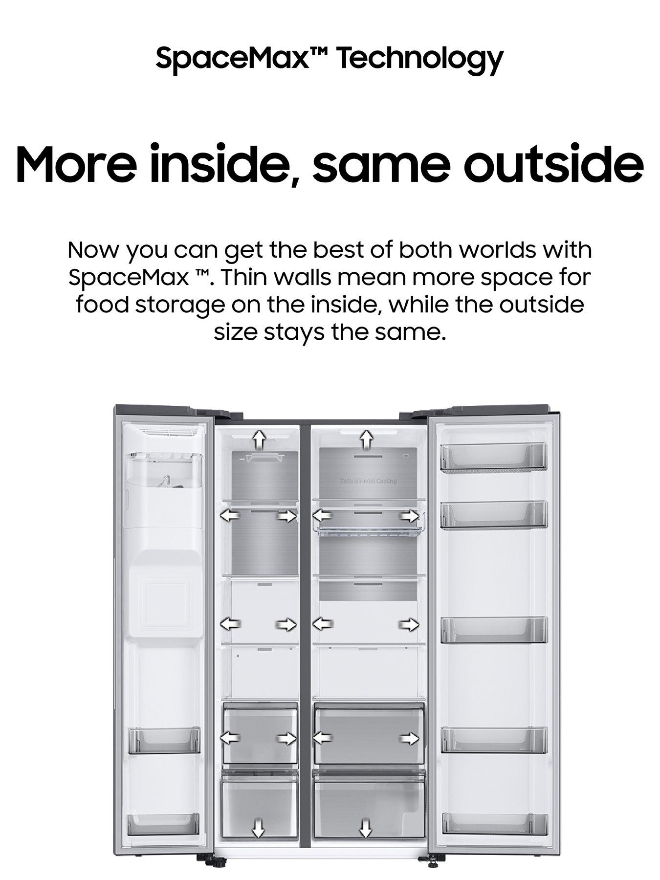 samsung-series-6nbsprs66a8101s9eunbspamerican-style-fridge-freezer-with-spacemax-technology-e-rated--nbspsilverback
