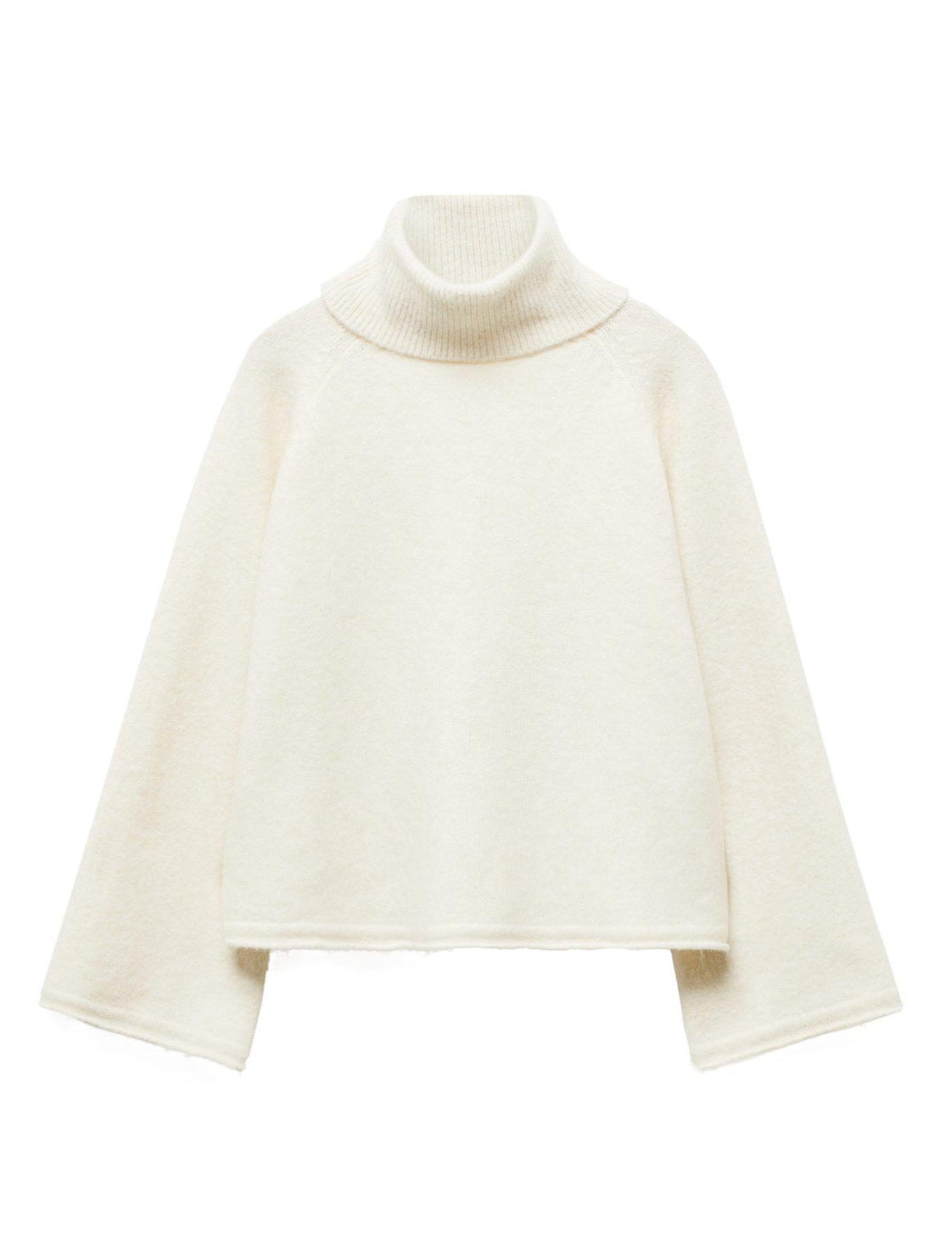 Girls cream polo top neck