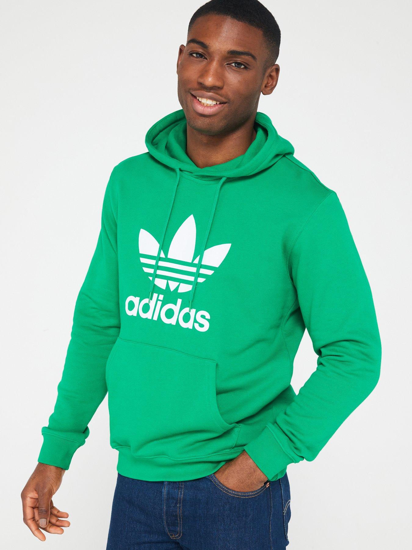 Mens Trefoil Hoody Green