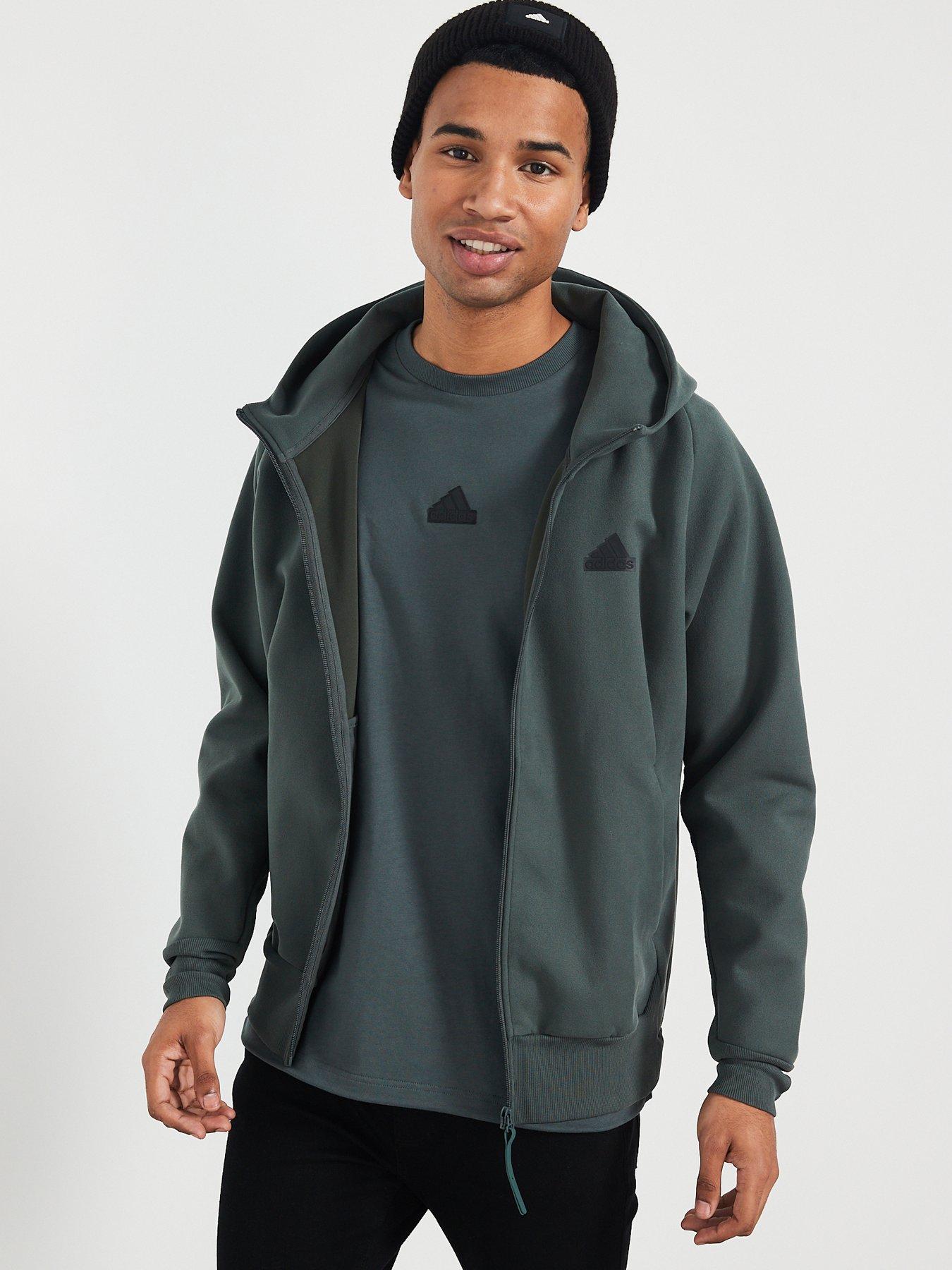 Dark green hotsell adidas hoodie mens