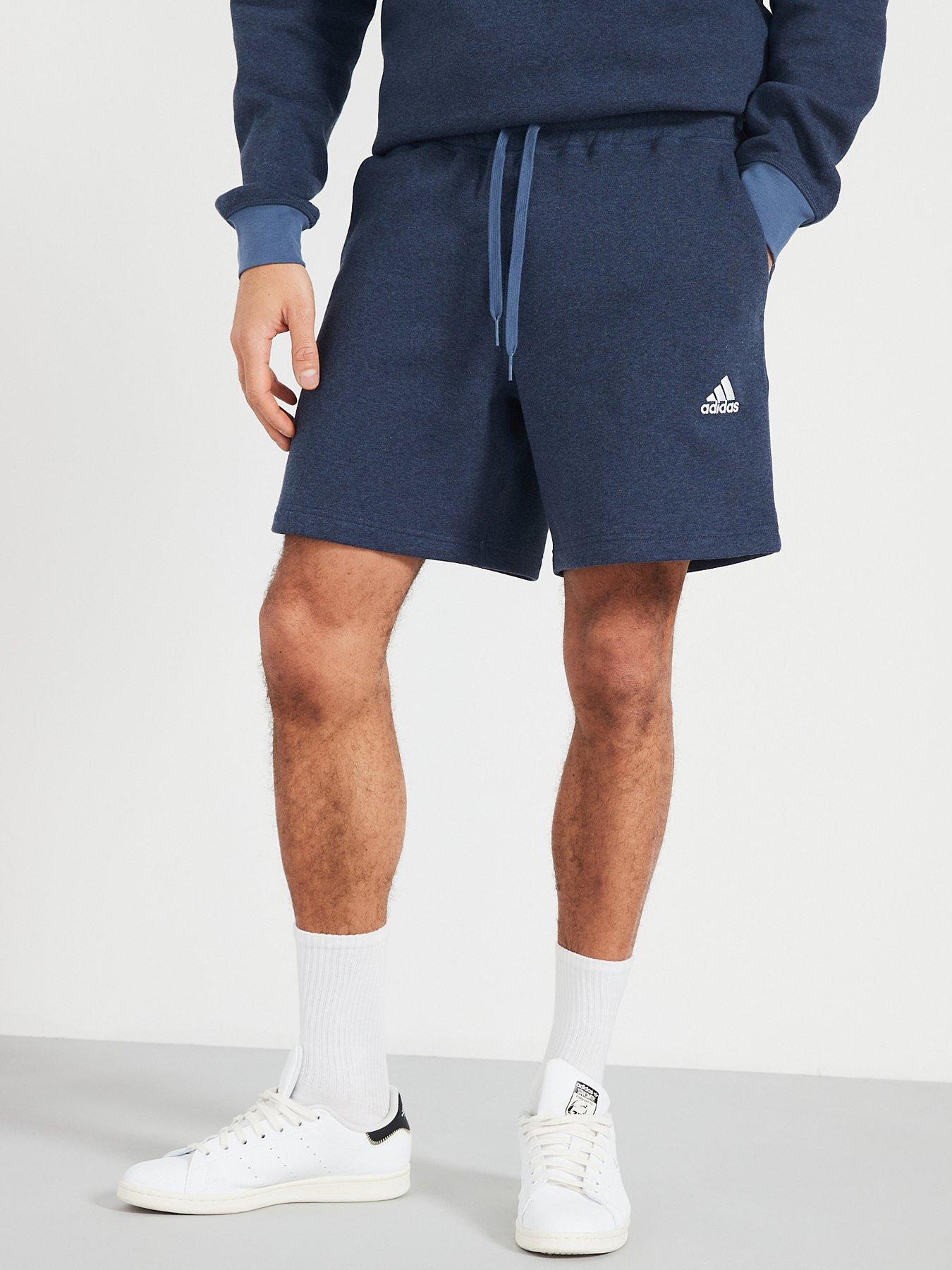 adidas-sportswear-mens-essentials-melange-shorts-navy