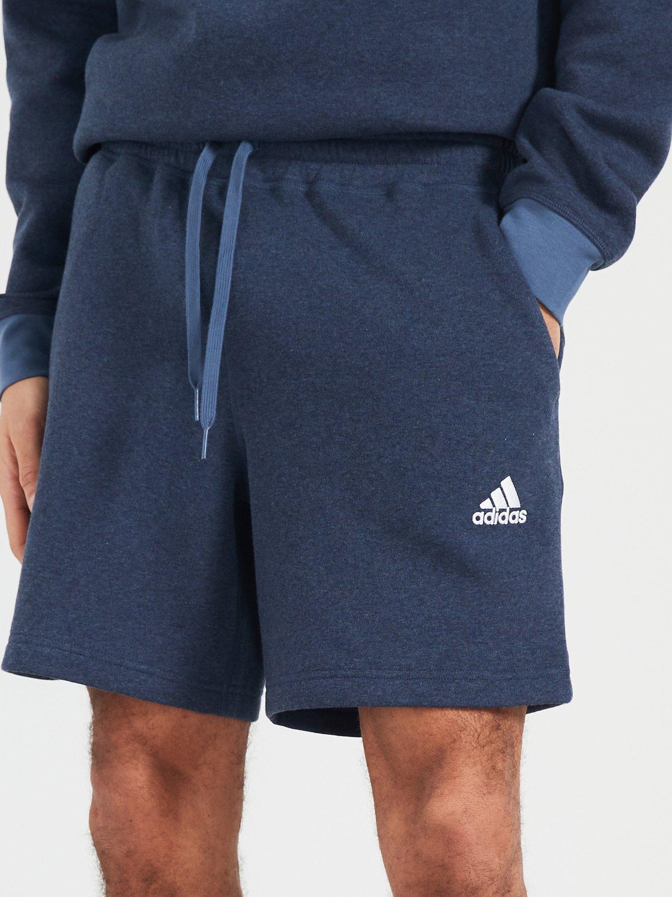 adidas-sportswear-mens-essentials-melange-shorts-navyoutfit