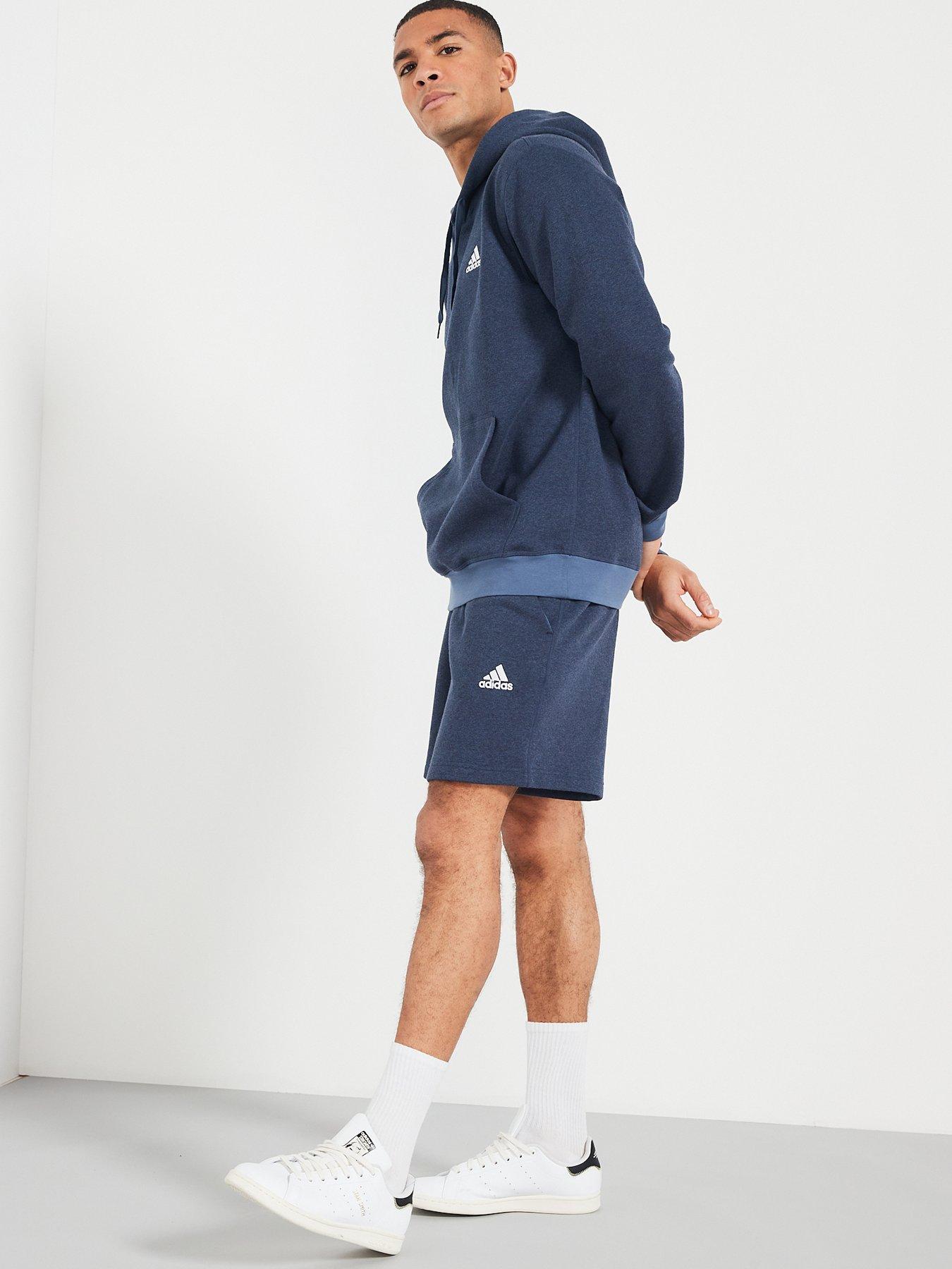 adidas-sportswear-mens-essentials-melange-shorts-navydetail